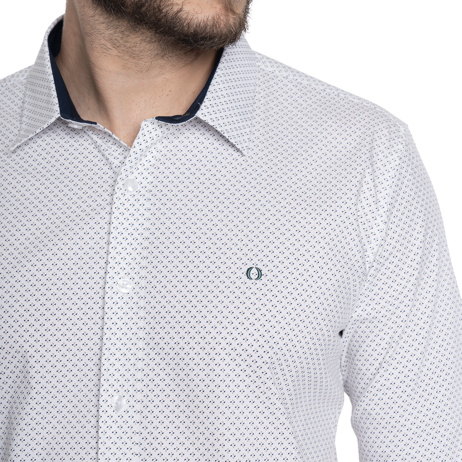 CAMISA HOMBRE CASUAL MANGA LARGA TREVIRA ESTAMPADA SEVILLA | BEIGE - 3