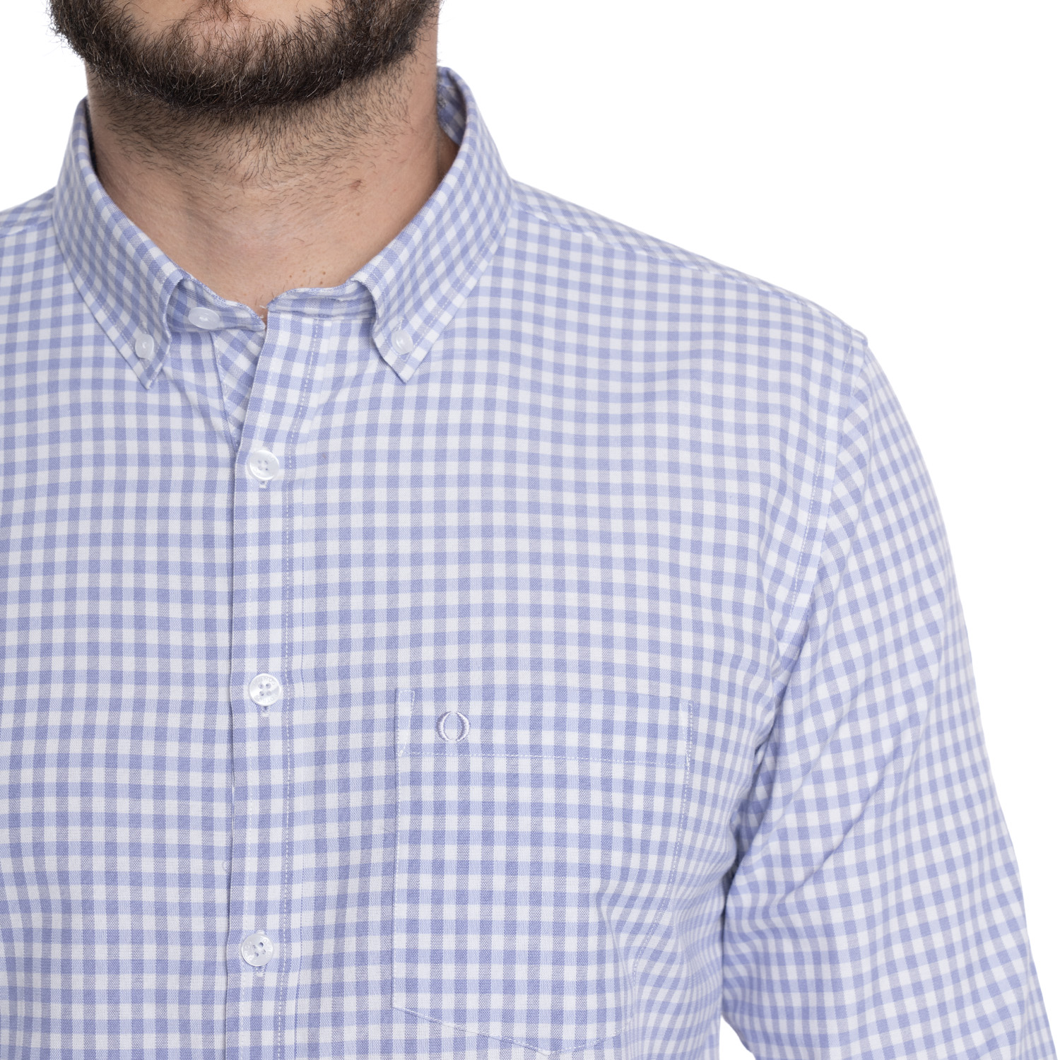 CAMISA HOMBRE CASUAL MANGA LARGA OXFORD CUADROS CORDOBA | LILA - 3