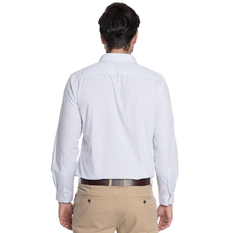 CAMISA HOMBRE FORMAL MANGA LARGA TREVIRA LISTADA BILBAO | AZUL CLARO - 2