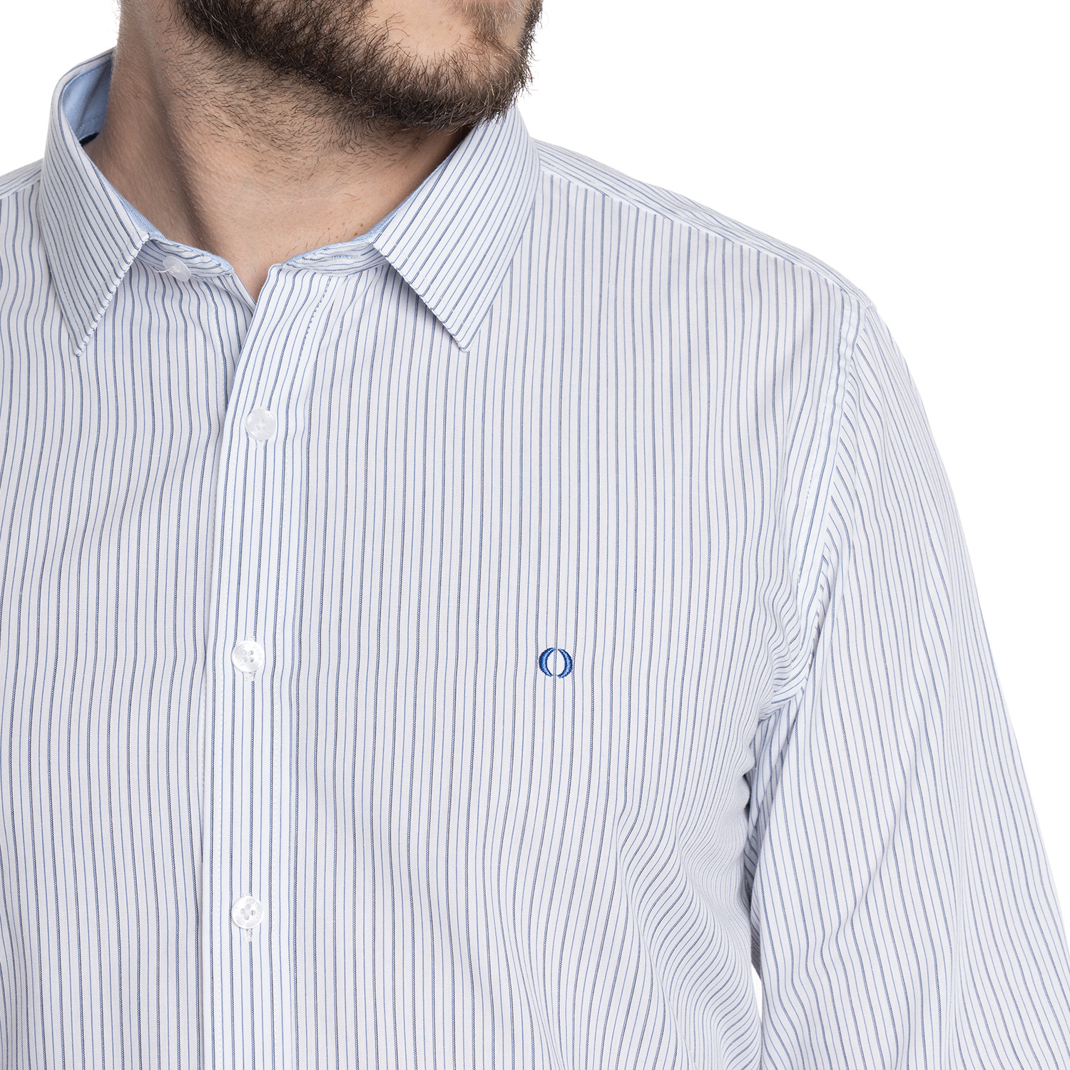 CAMISA HOMBRE FORMAL MANGA LARGA TREVIRA LISTADA BILBAO | BLANCO - 2