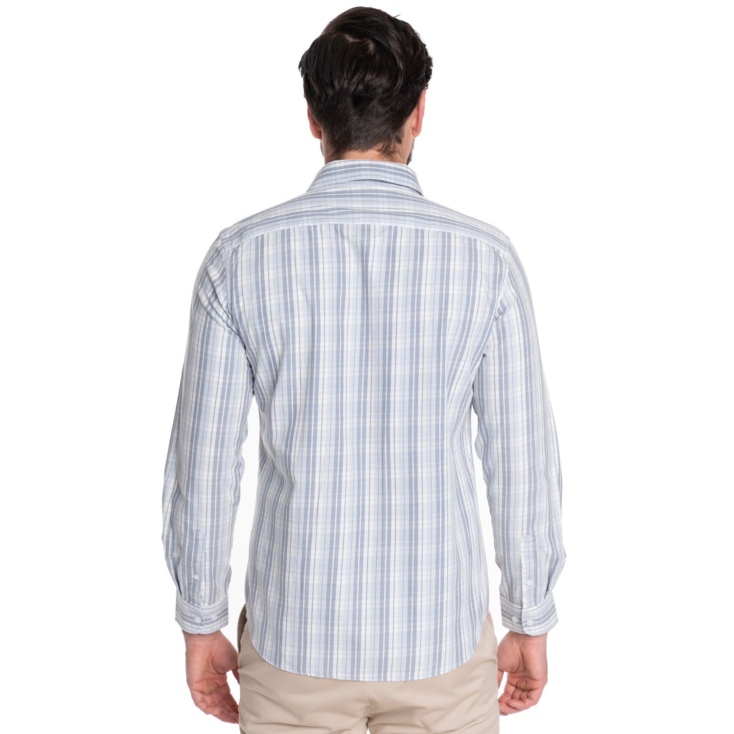CAMISA HOMBRE CASUAL MANGA LARGA TREVIRA ESCOCESA OVIEDO | CELESTE - 2