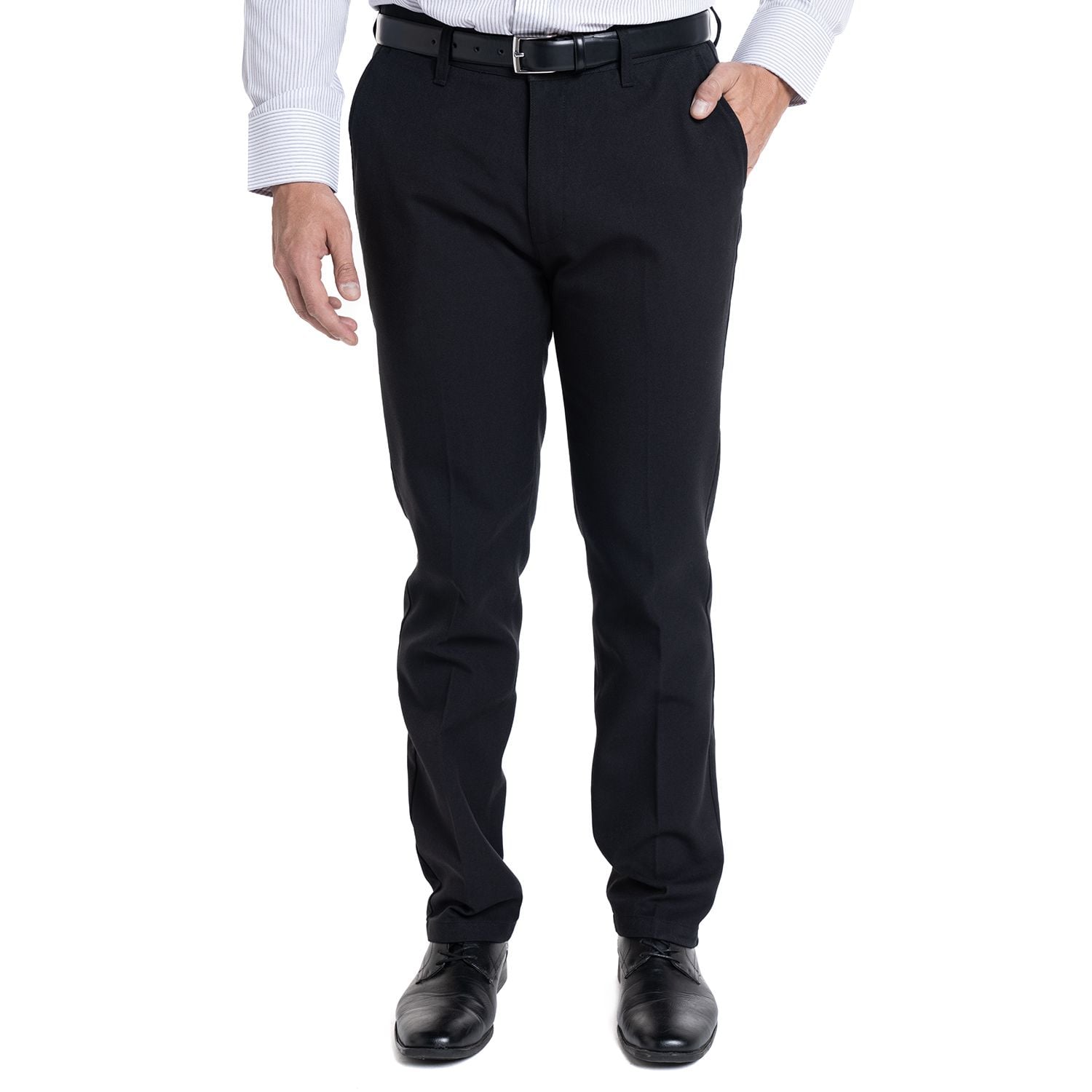 PANTALON HOMBRE CASIMIR FRENTE PLANO | NEGRO - 1