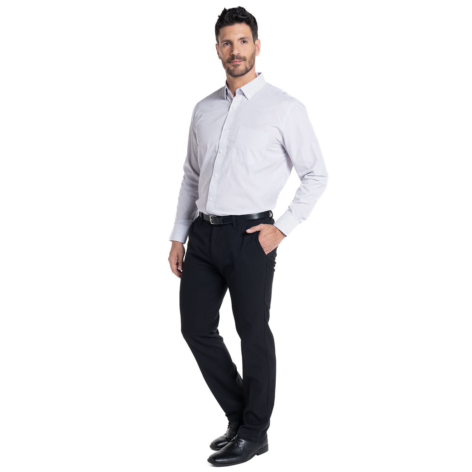 PANTALON HOMBRE CASIMIR FRENTE PLANO | NEGRO - 4