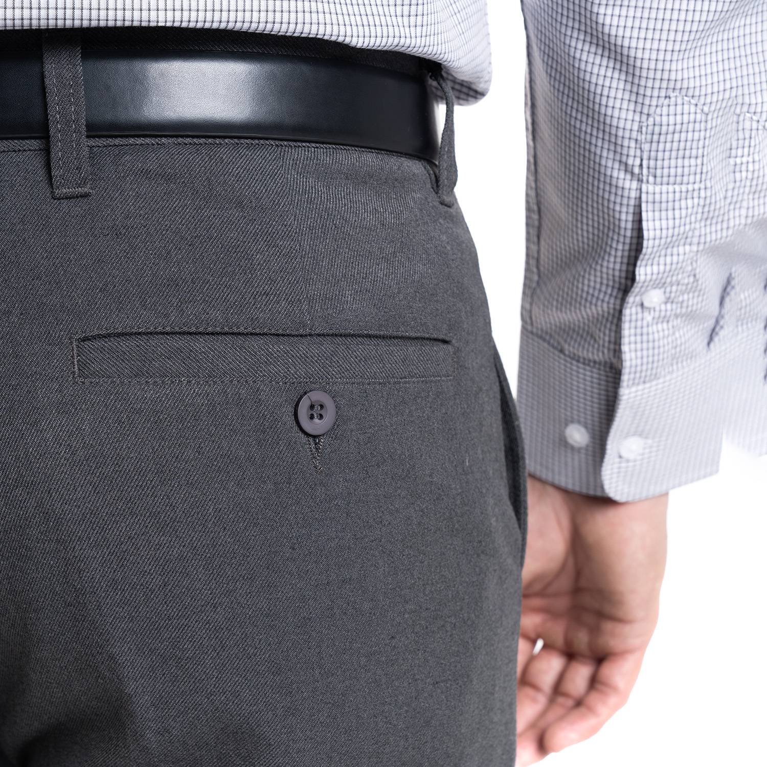PANTALON HOMBRE CASIMIR FRENTE PLANO | GRIS OSCURO - 3