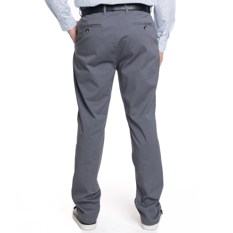 PANTALON HOMBRE FRENTE PLANO SPANDEX REGULAR FIT | GRIS - 2