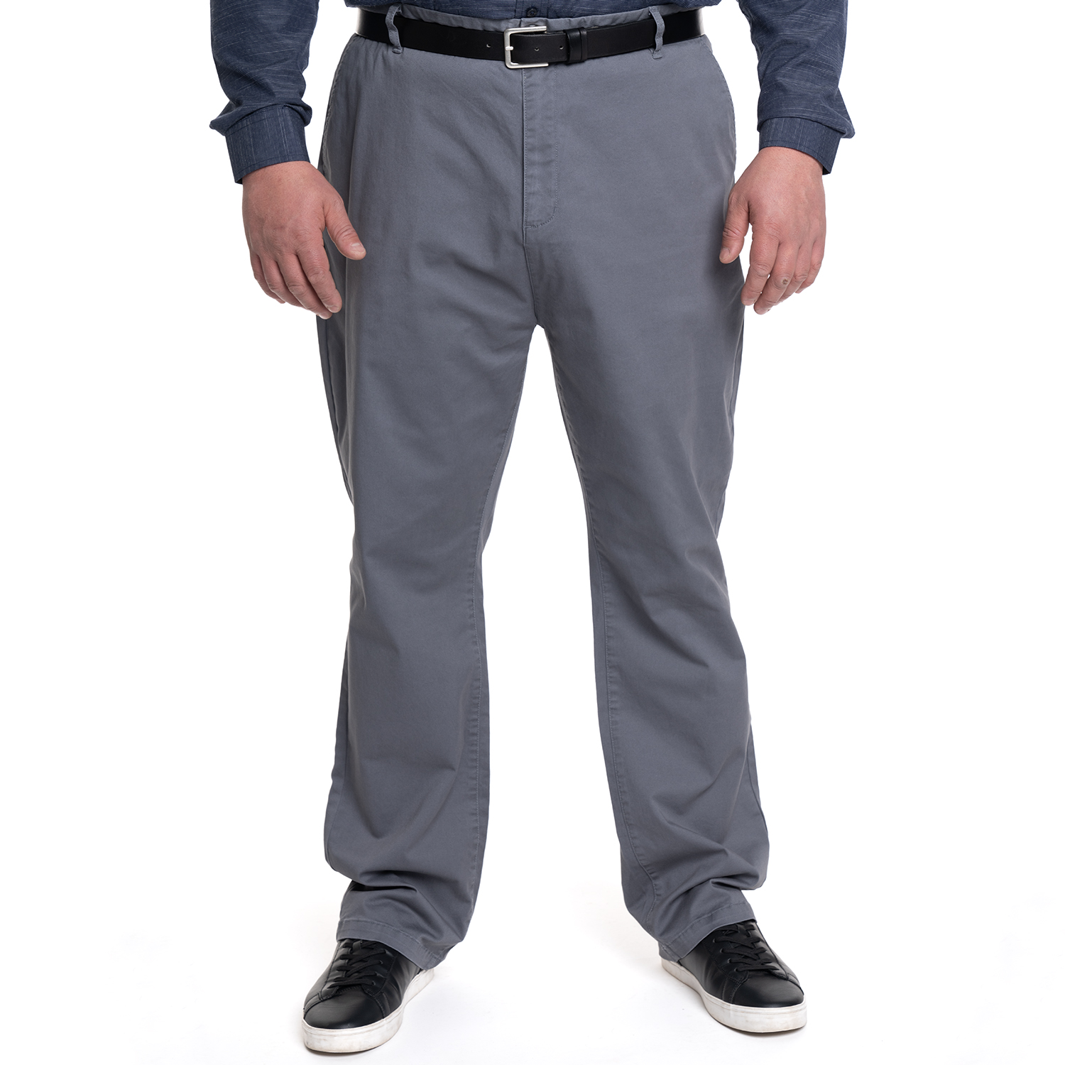 PANTALON HOMBRE FRENTE PLANO SPANDEX REGULAR FIT | GRIS - 5