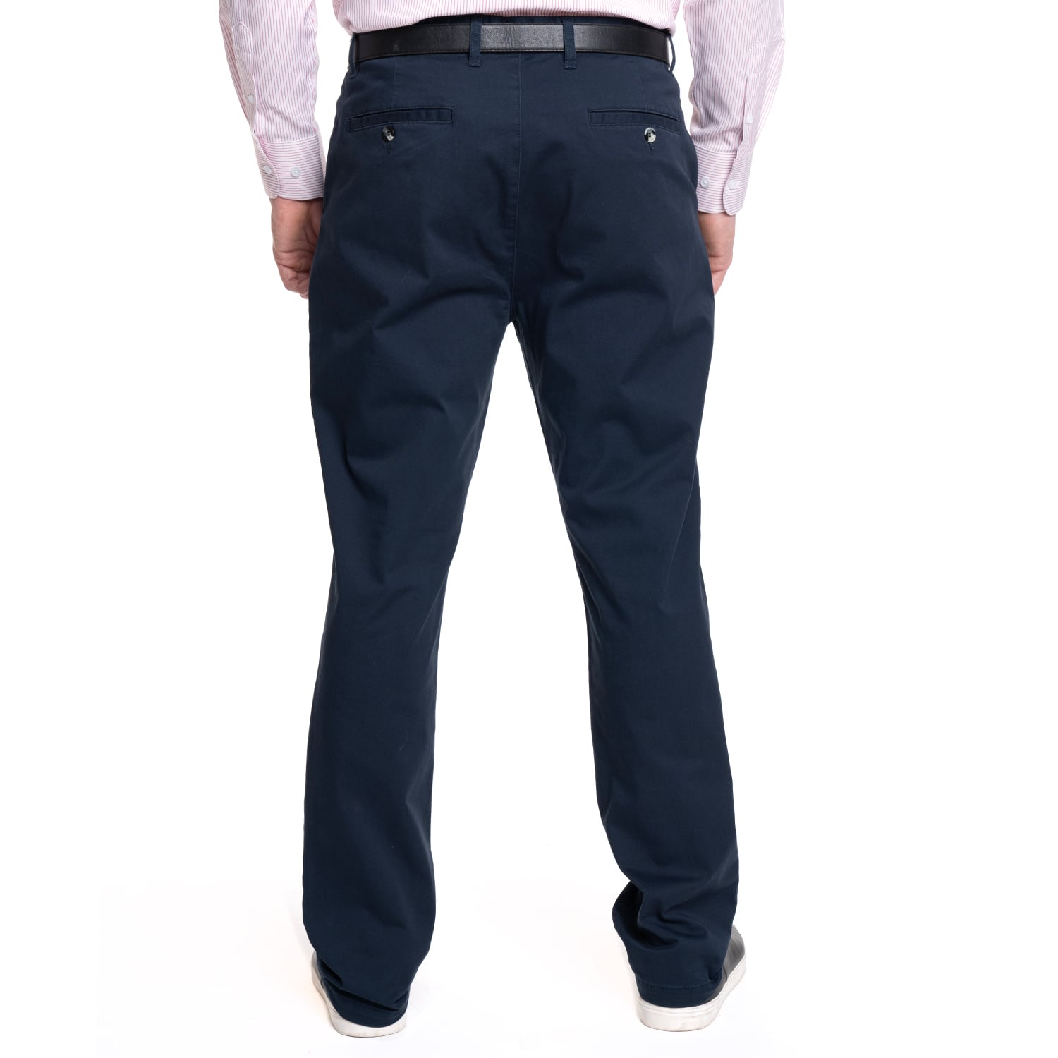 PANTALON HOMBRE FRENTE PLANO SPANDEX REGULAR FIT | AZUL MARINO - 2