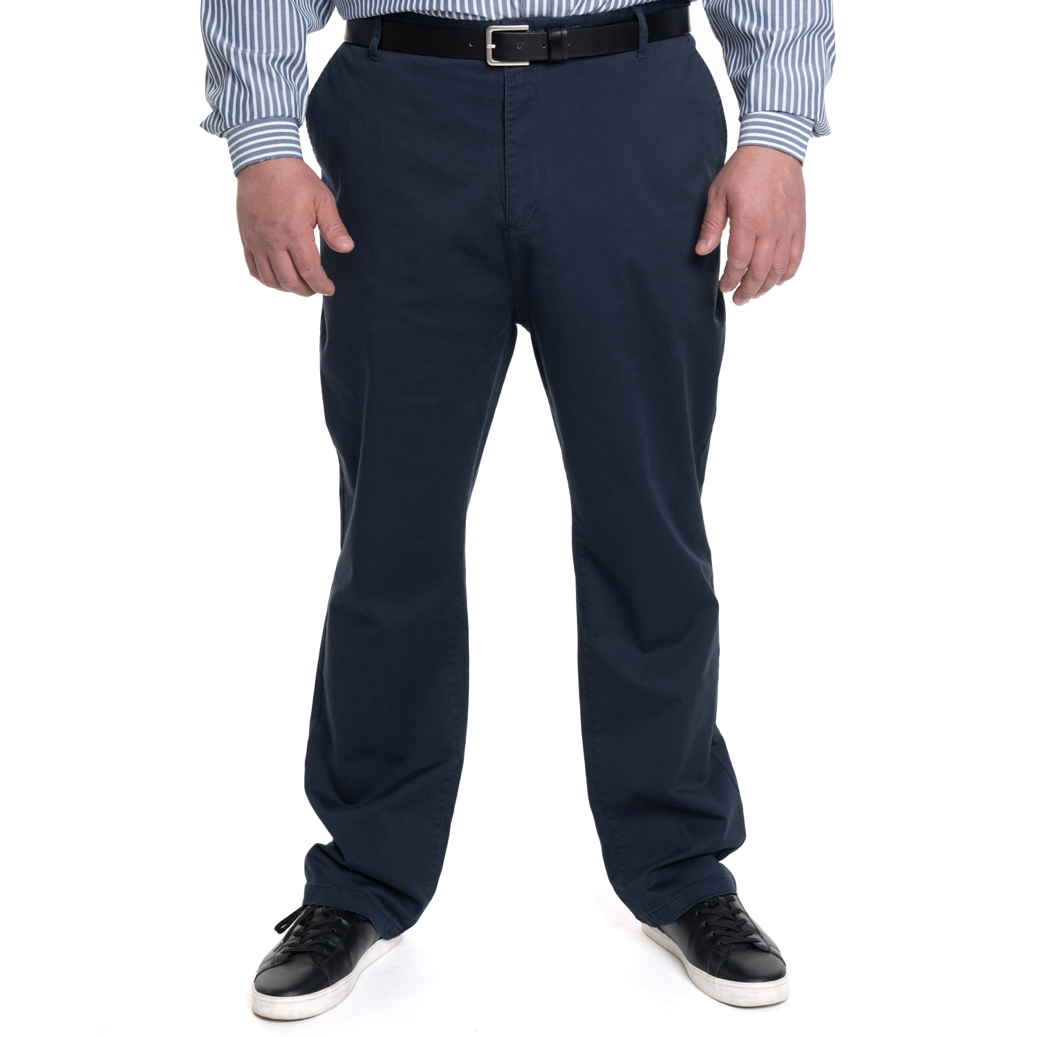 PANTALON HOMBRE FRENTE PLANO SPANDEX REGULAR FIT | AZUL MARINO - 5