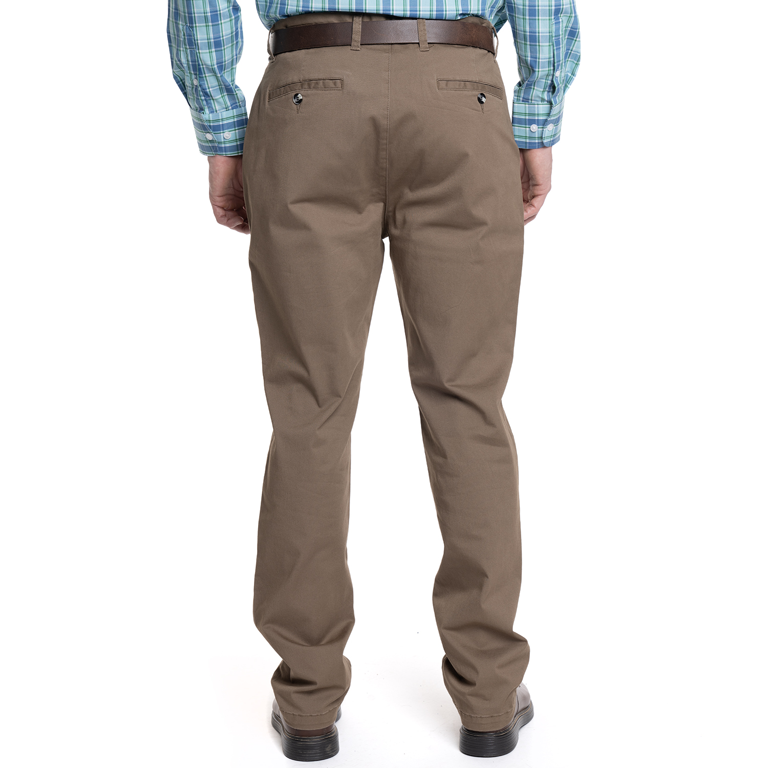PANTALON HOMBRE FRENTE PLANO SPANDEX REGULAR FIT | BEIGE - 2
