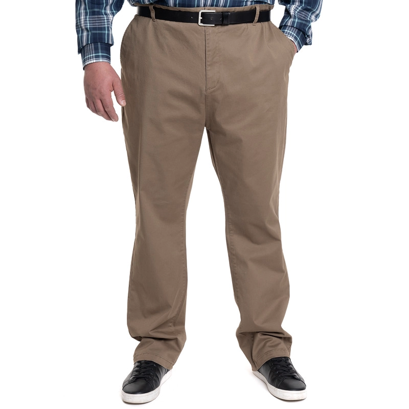 PANTALON HOMBRE FRENTE PLANO SPANDEX REGULAR FIT | BEIGE - 5