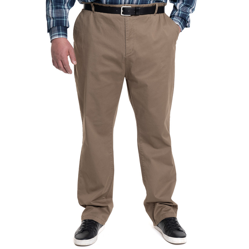 PANTALON HOMBRE FRENTE PLANO SPANDEX REGULAR FIT | BEIGE - 5