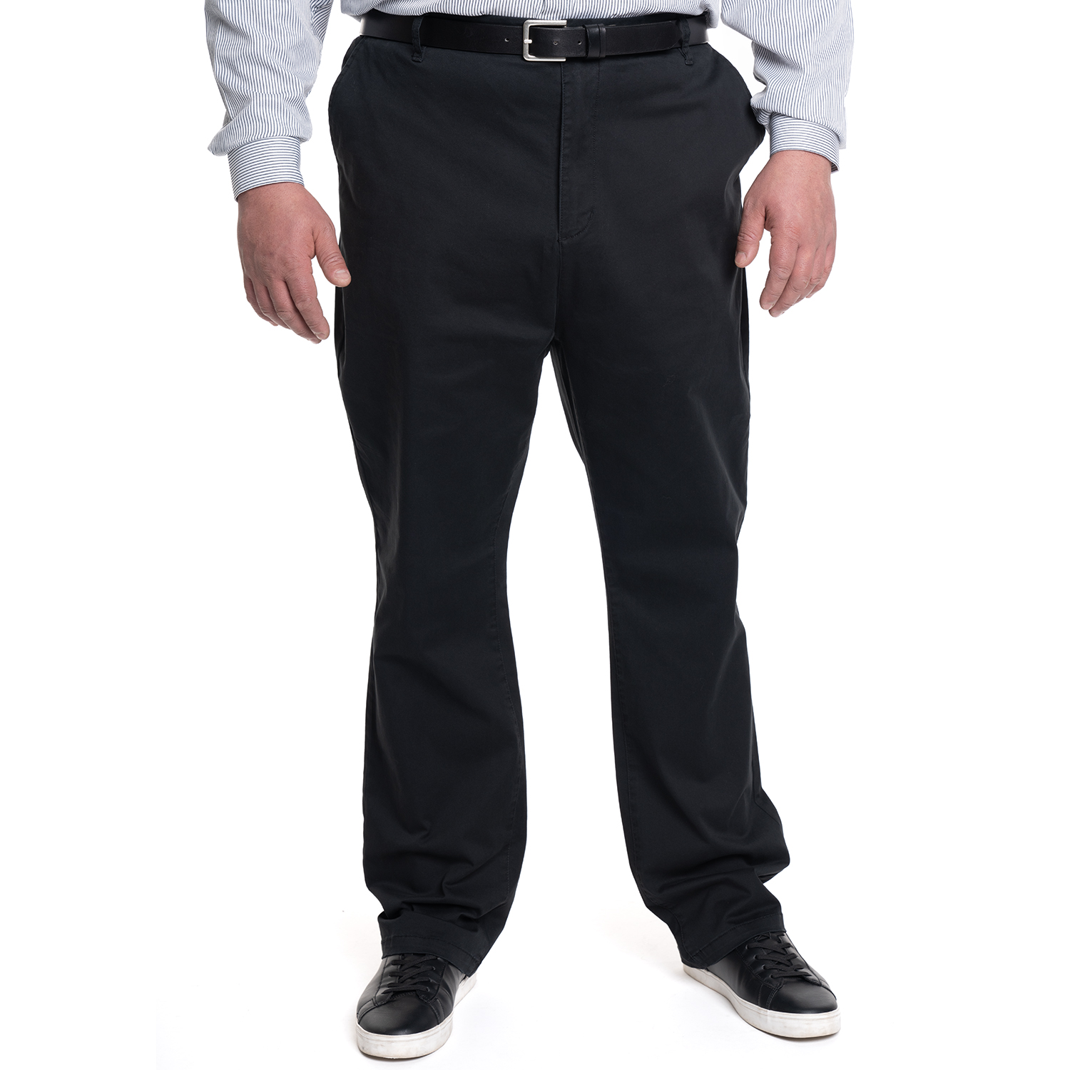 PANTALON HOMBRE FRENTE PLANO SPANDEX REGULAR FIT | NEGRO - 5