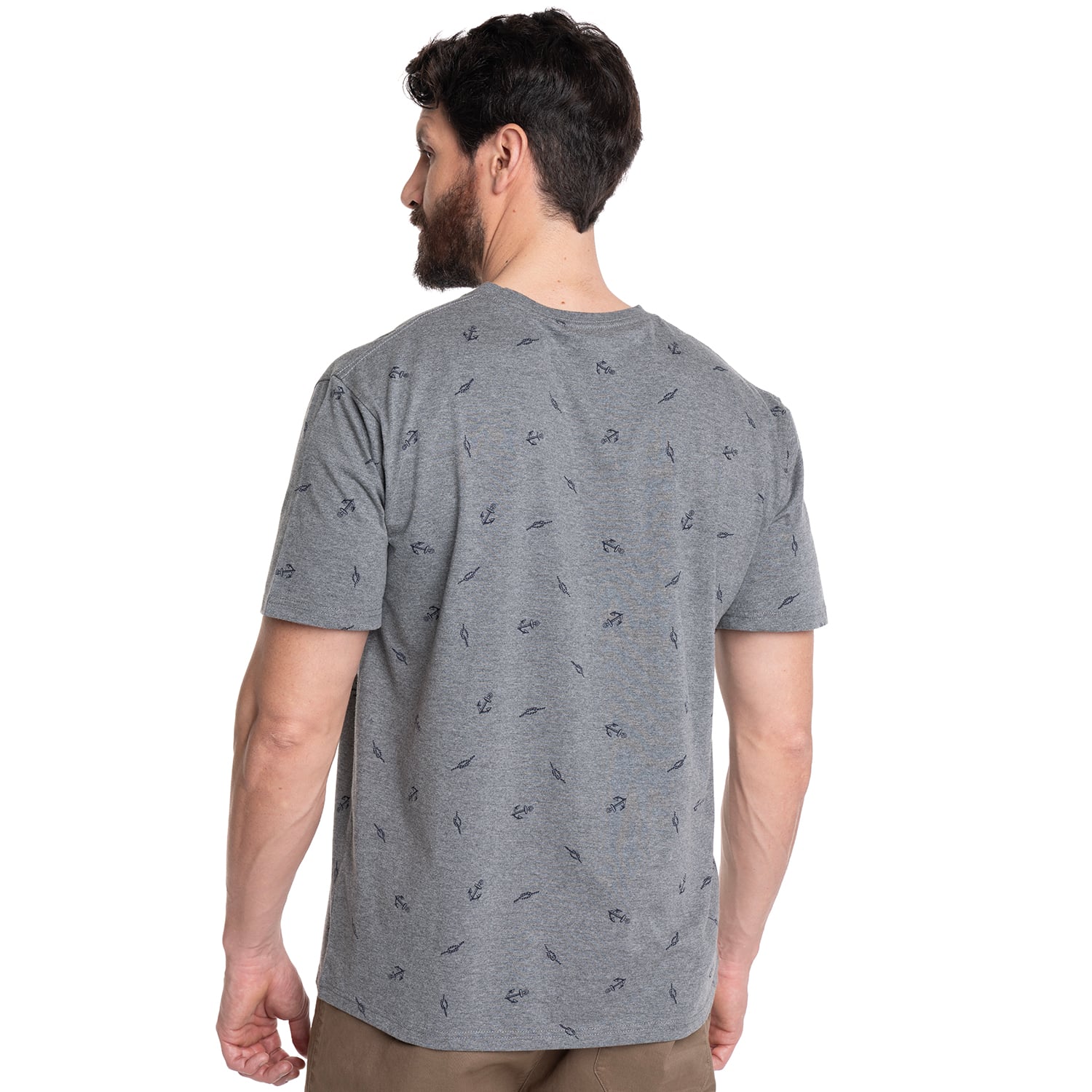 POLERA HOMBRE FULL PRINT CUELLO REDONDO | GRIS - 2