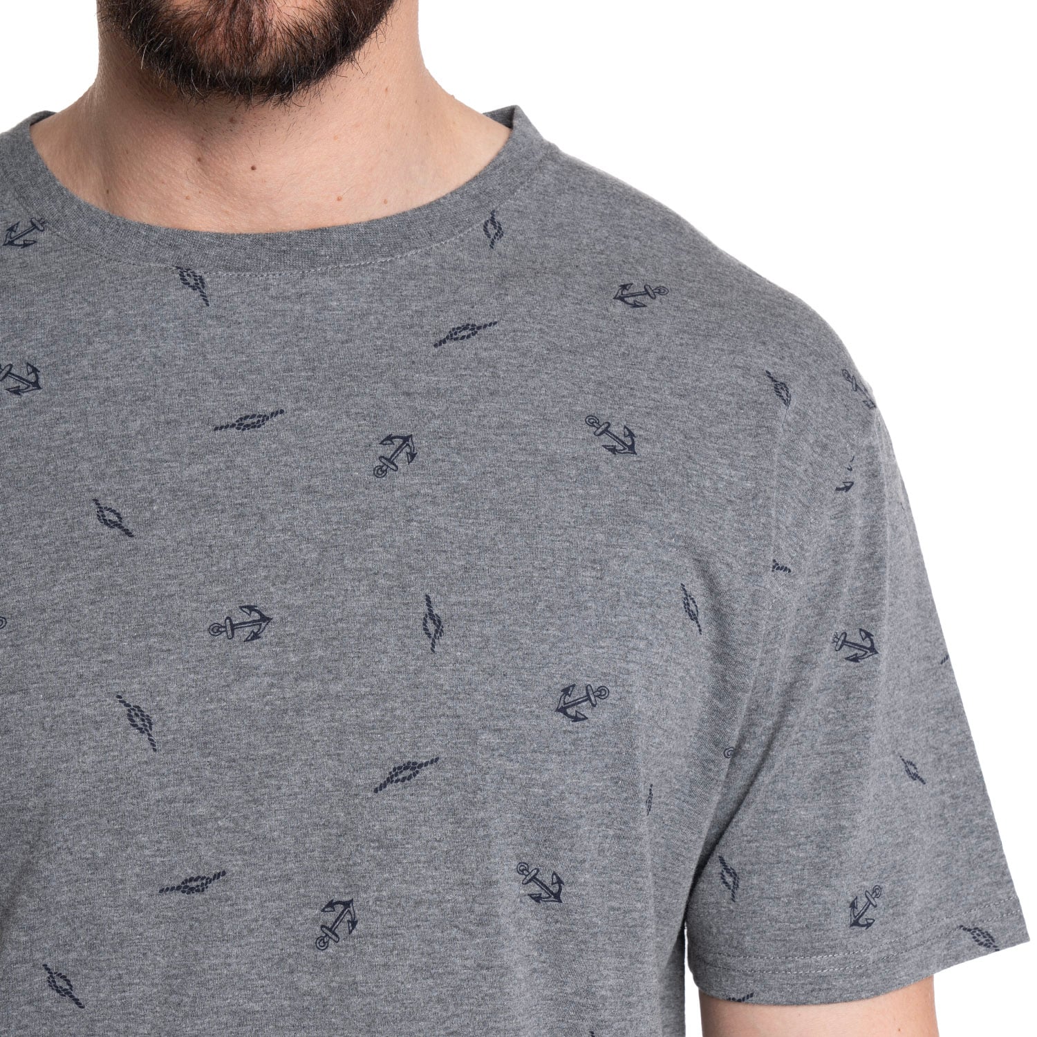 POLERA HOMBRE FULL PRINT CUELLO REDONDO | GRIS - 3