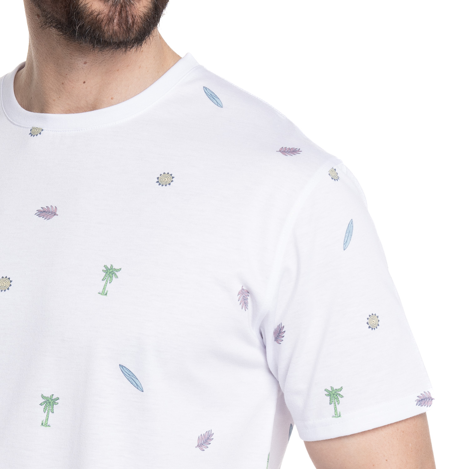 POLERA HOMBRE FULL PRINT CUELLO REDONDO | BLANCO - 3