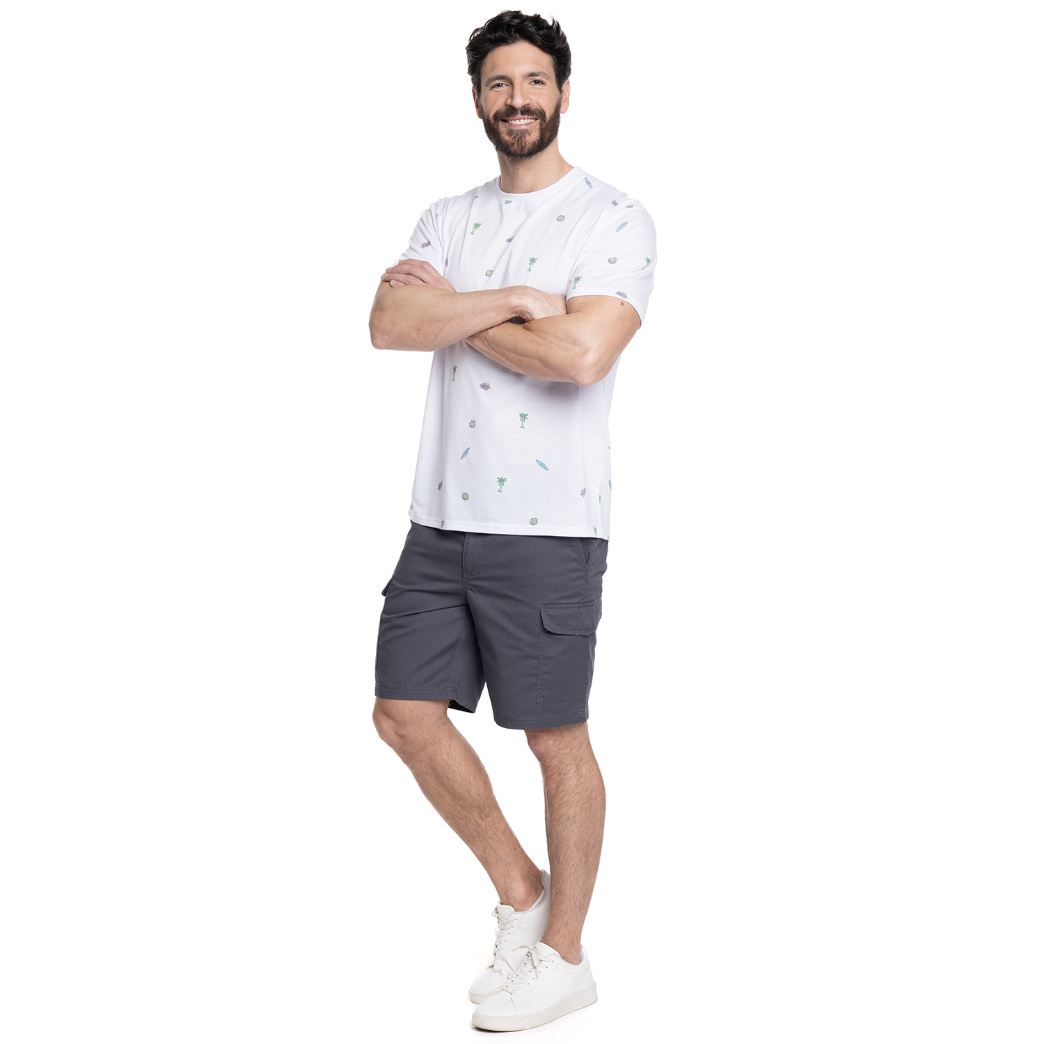 POLERA HOMBRE FULL PRINT CUELLO REDONDO | BLANCO - 4