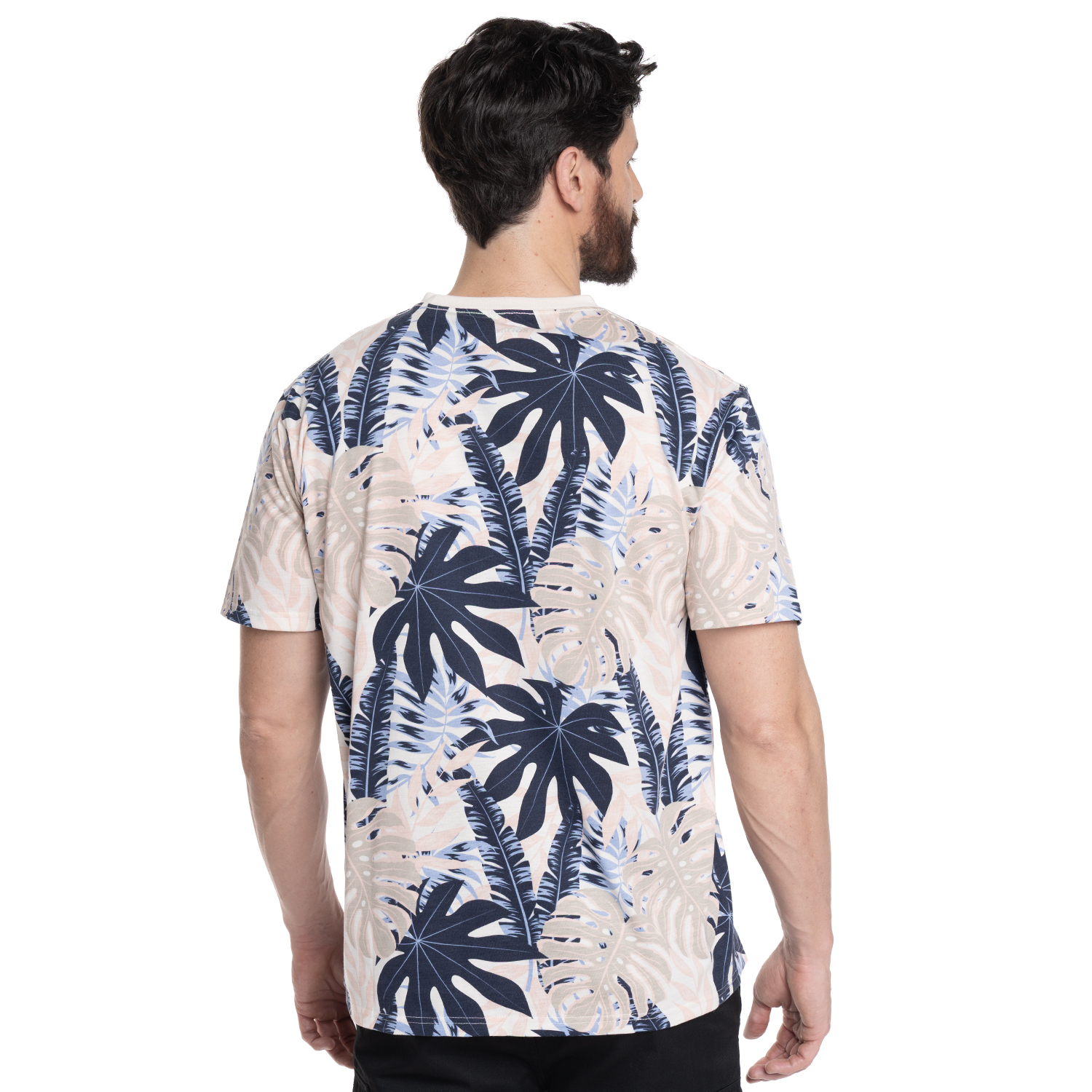 POLERA HOMBRE FULL PRINT CUELLO REDONDO | BEIGE - 2