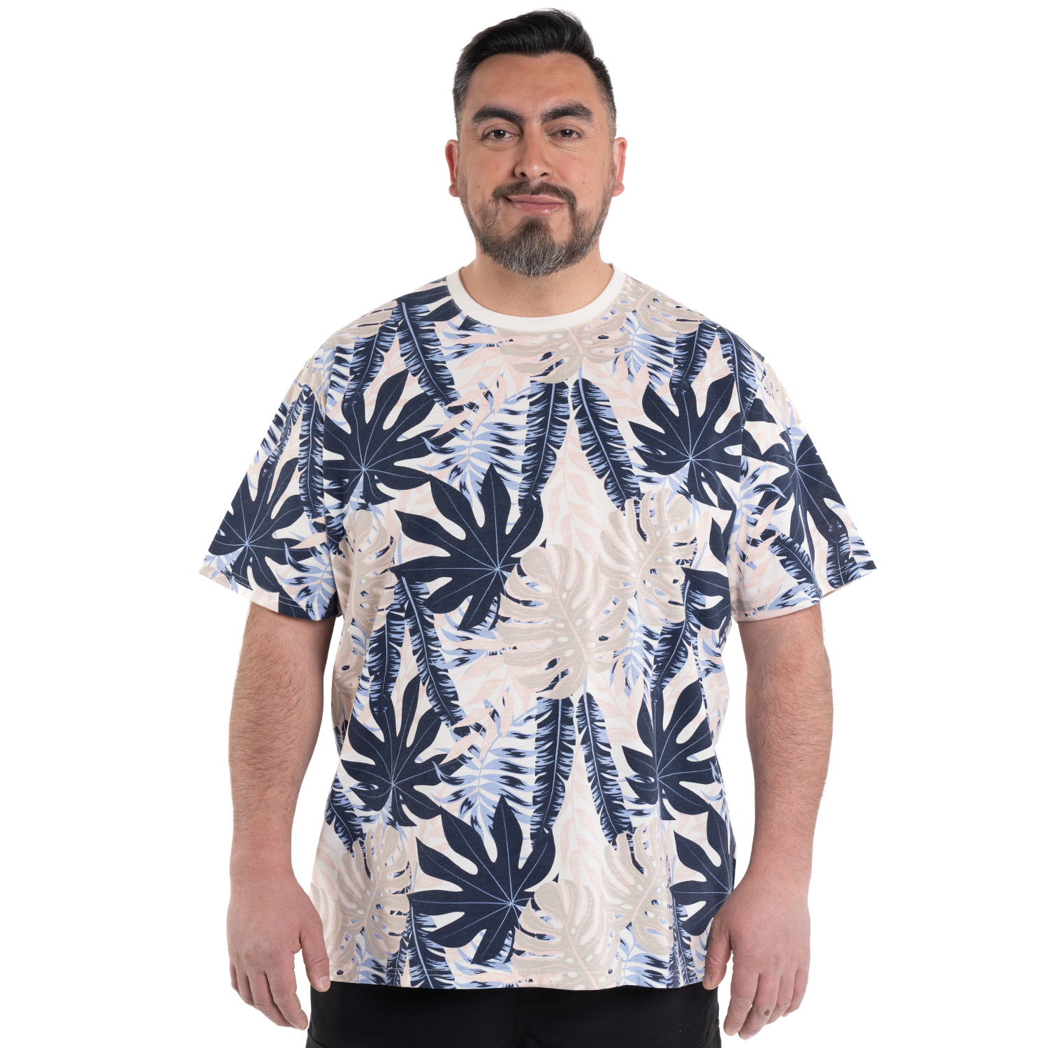 POLERA HOMBRE FULL PRINT CUELLO REDONDO | BEIGE - 5