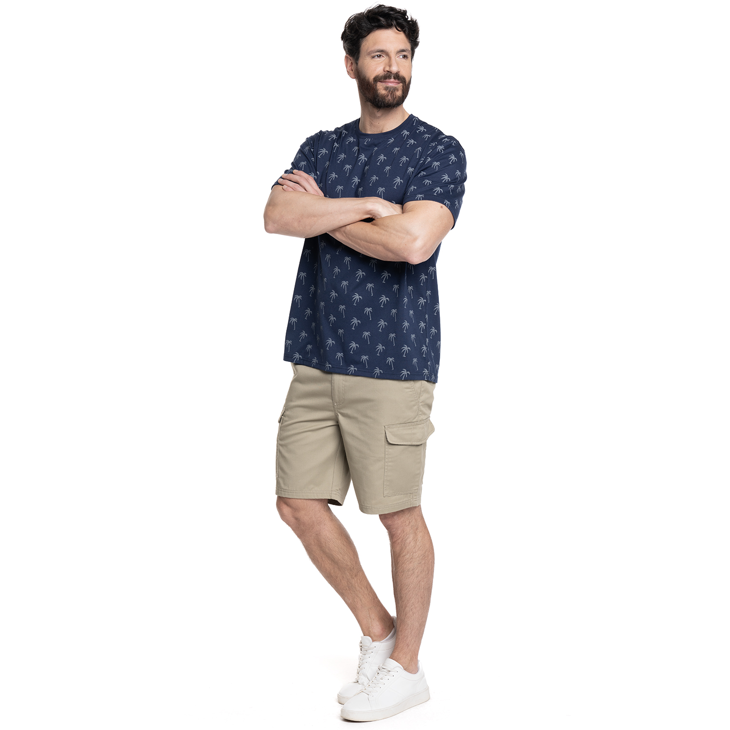 POLERA HOMBRE FULL PRINT CUELLO REDONDO | AZUL MARINO - 4