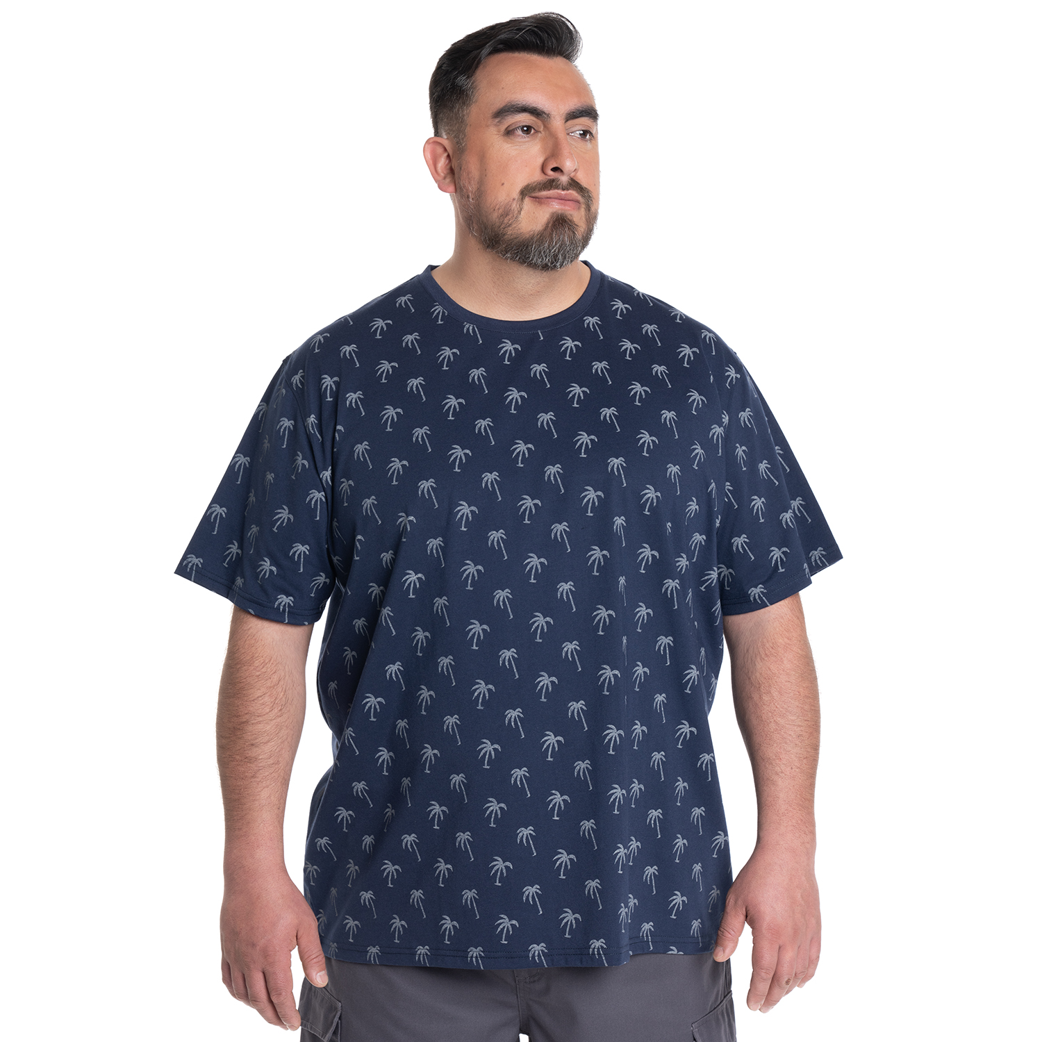 POLERA HOMBRE FULL PRINT CUELLO REDONDO | AZUL MARINO - 5