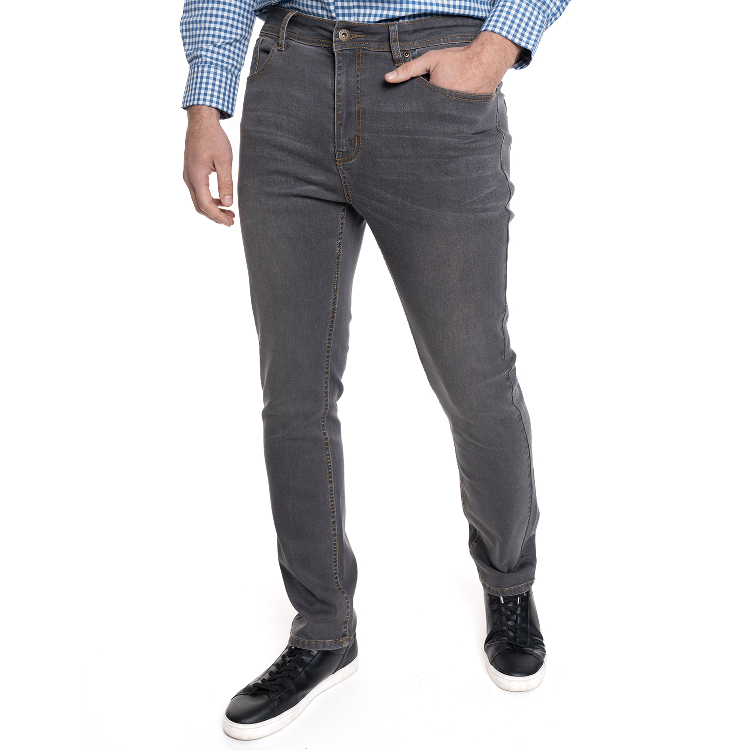 JEANS HOMBRE SLIM FIT MONACO | GRIS OSCURO - 1