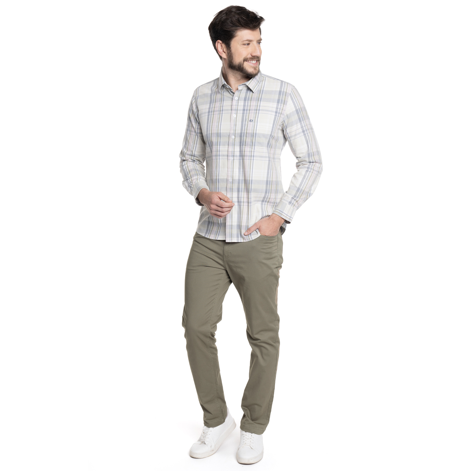 PANTALON HOMBRE SLIM FIT 5 BOLSILLOS ATENAS | VERDE OSCURO - 4