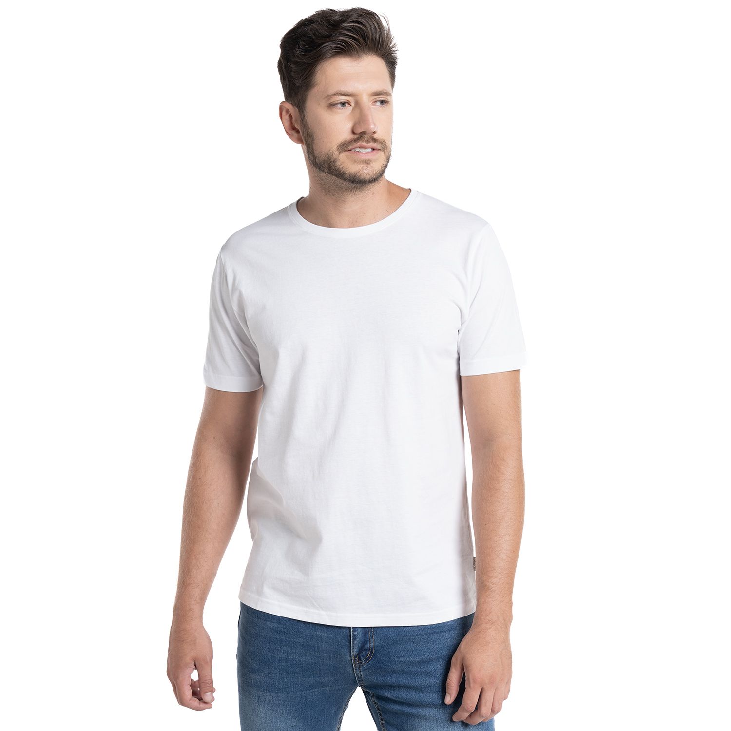 POLERA HOMBRE MANGA CORTA ROUND NECK VALENCIA | BLANCO - 1