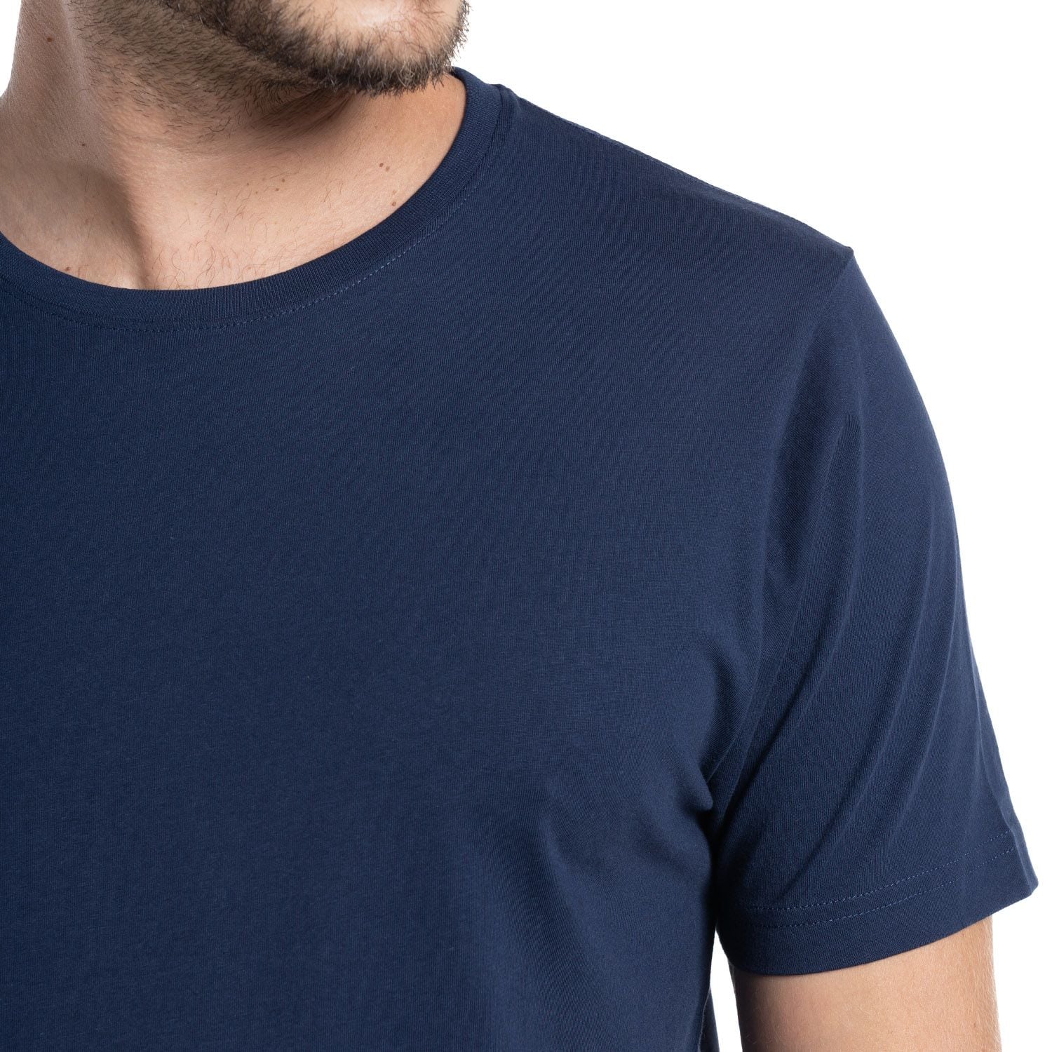 POLERA HOMBRE MANGA CORTA ROUND NECK VALENCIA | AZUL MARINO - 3