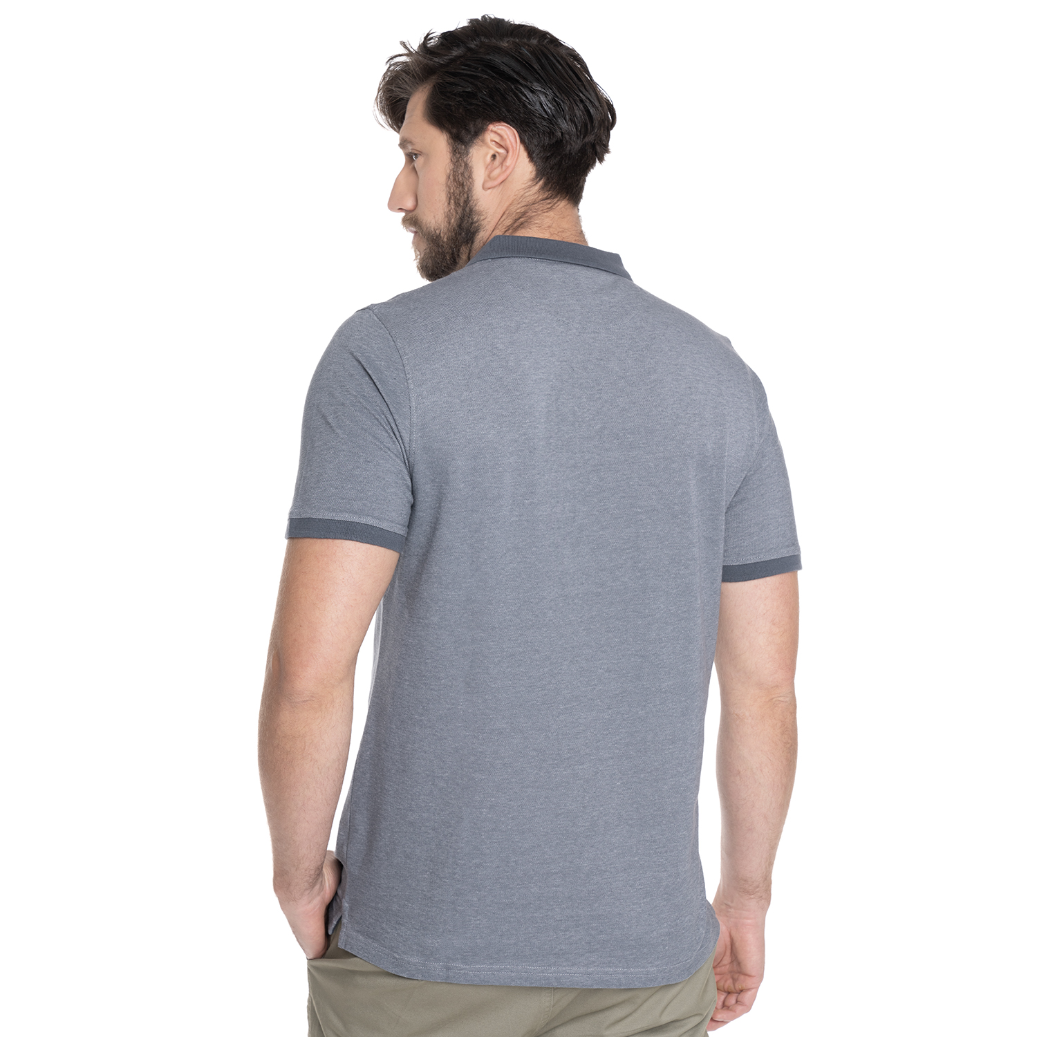 POLERA HOMBRE MANGA CORTA PIQUE GE NOVA | GRIS - 2
