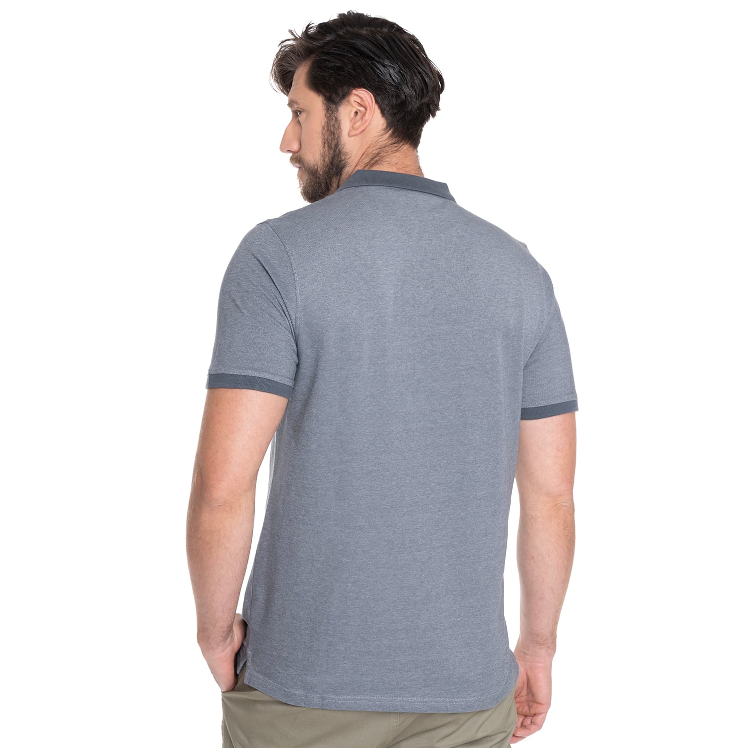 POLERA HOMBRE MANGA CORTA PIQUE GE NOVA | GRIS - 2