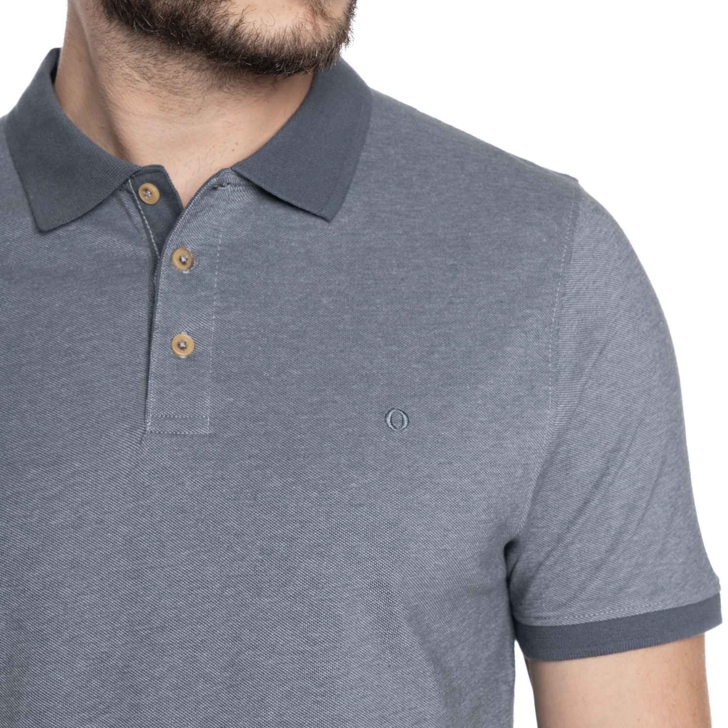 POLERA HOMBRE MANGA CORTA PIQUE GE NOVA | GRIS - 3