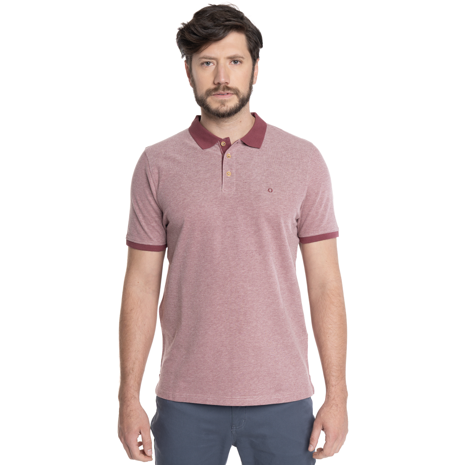 POLERA HOMBRE MANGA CORTA PIQUE GE NOVA | UVA - 1