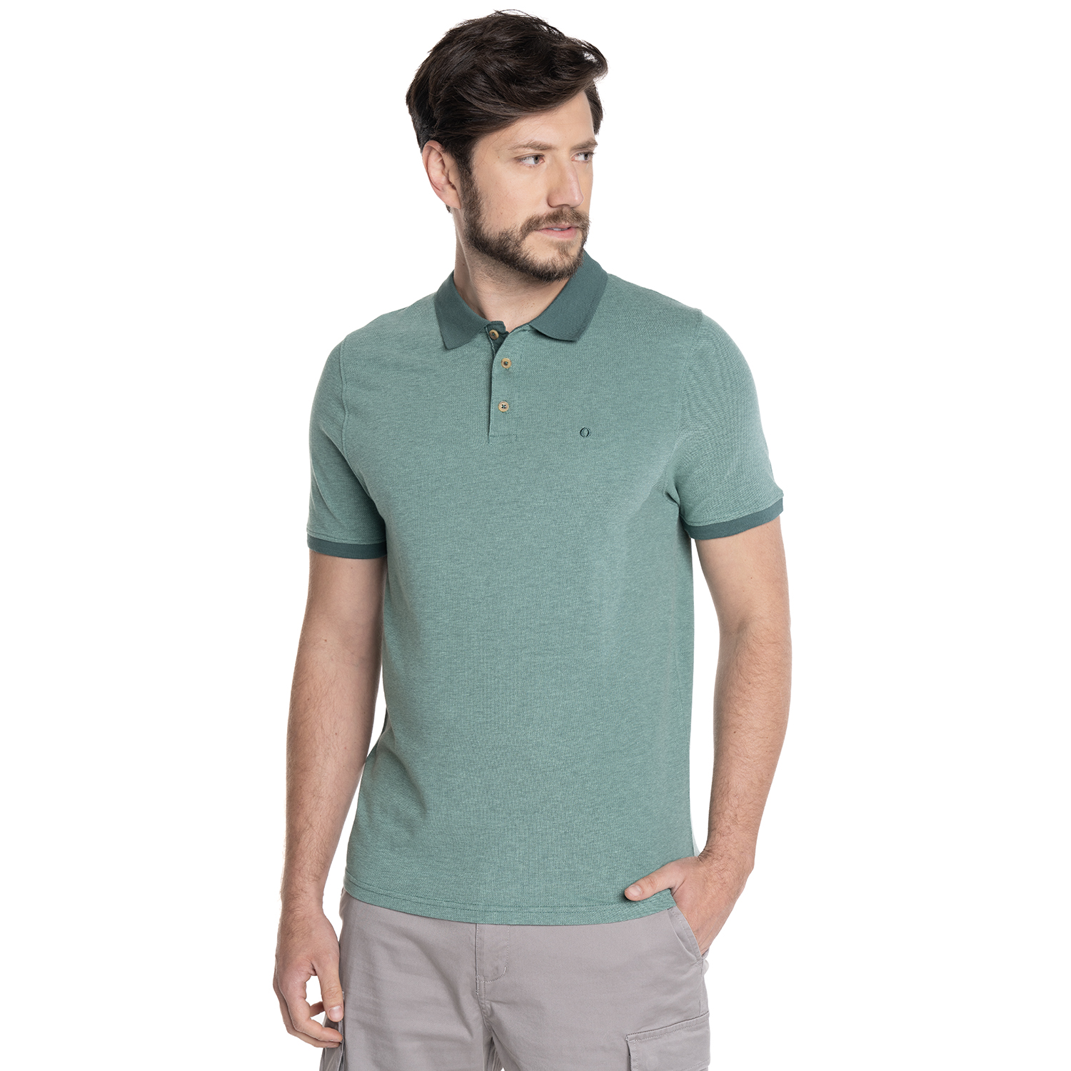 POLERA HOMBRE MANGA CORTA PIQUE GE NOVA | VERDE - 1