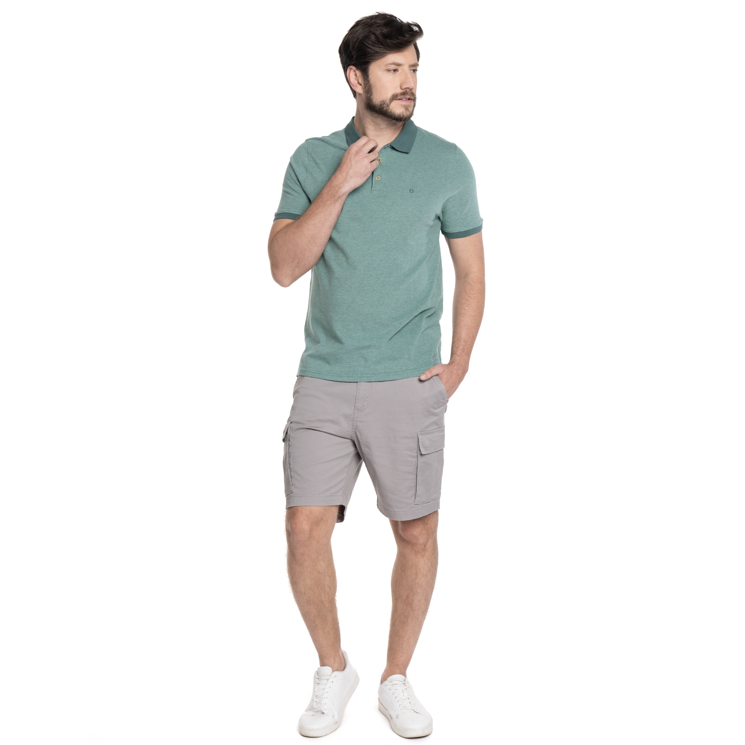 POLERA HOMBRE MANGA CORTA PIQUE GE NOVA | VERDE - 4