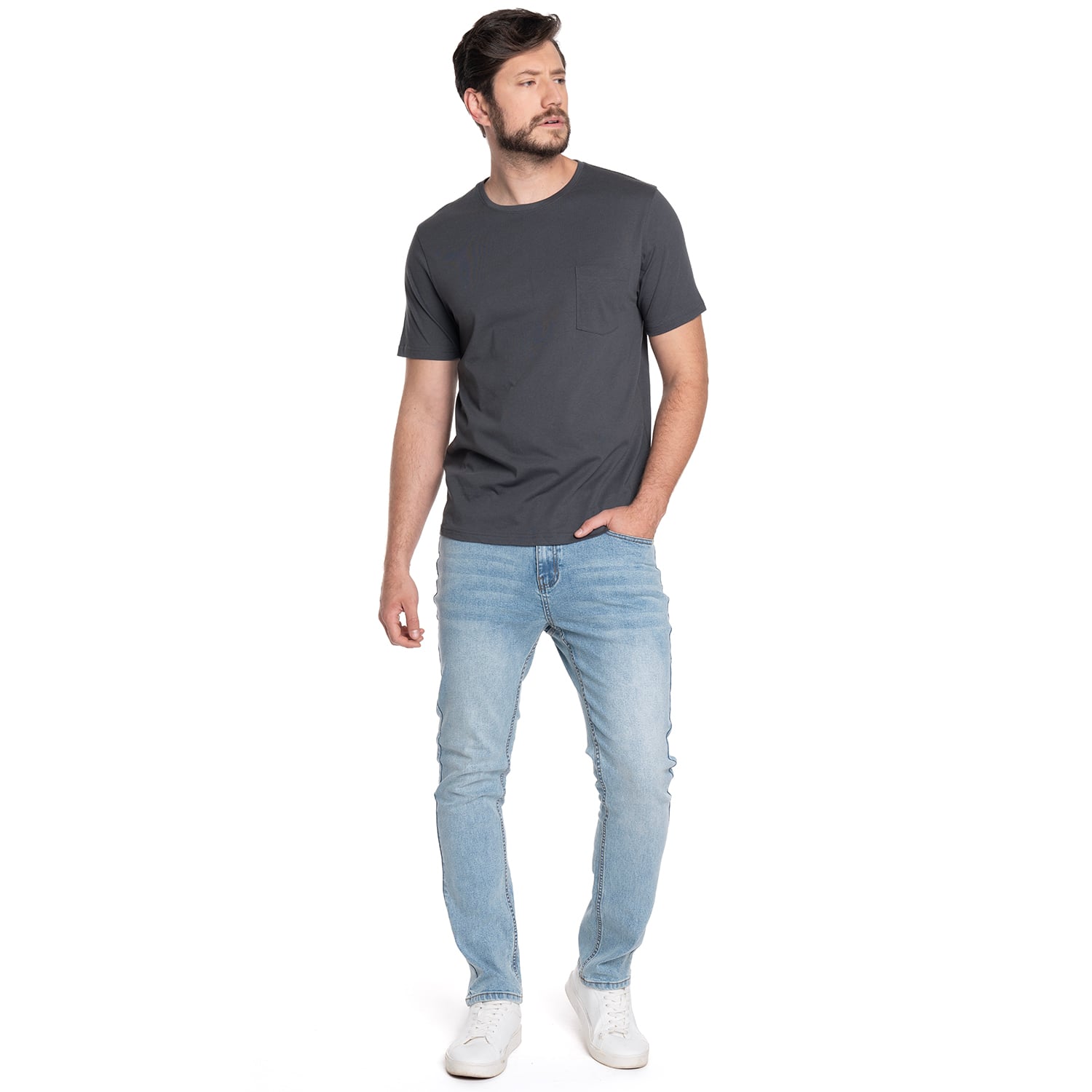 POLERA HOMBRE MANGA CORTA JERSEY SAN LORENZO | GRIS OSCURO - 4