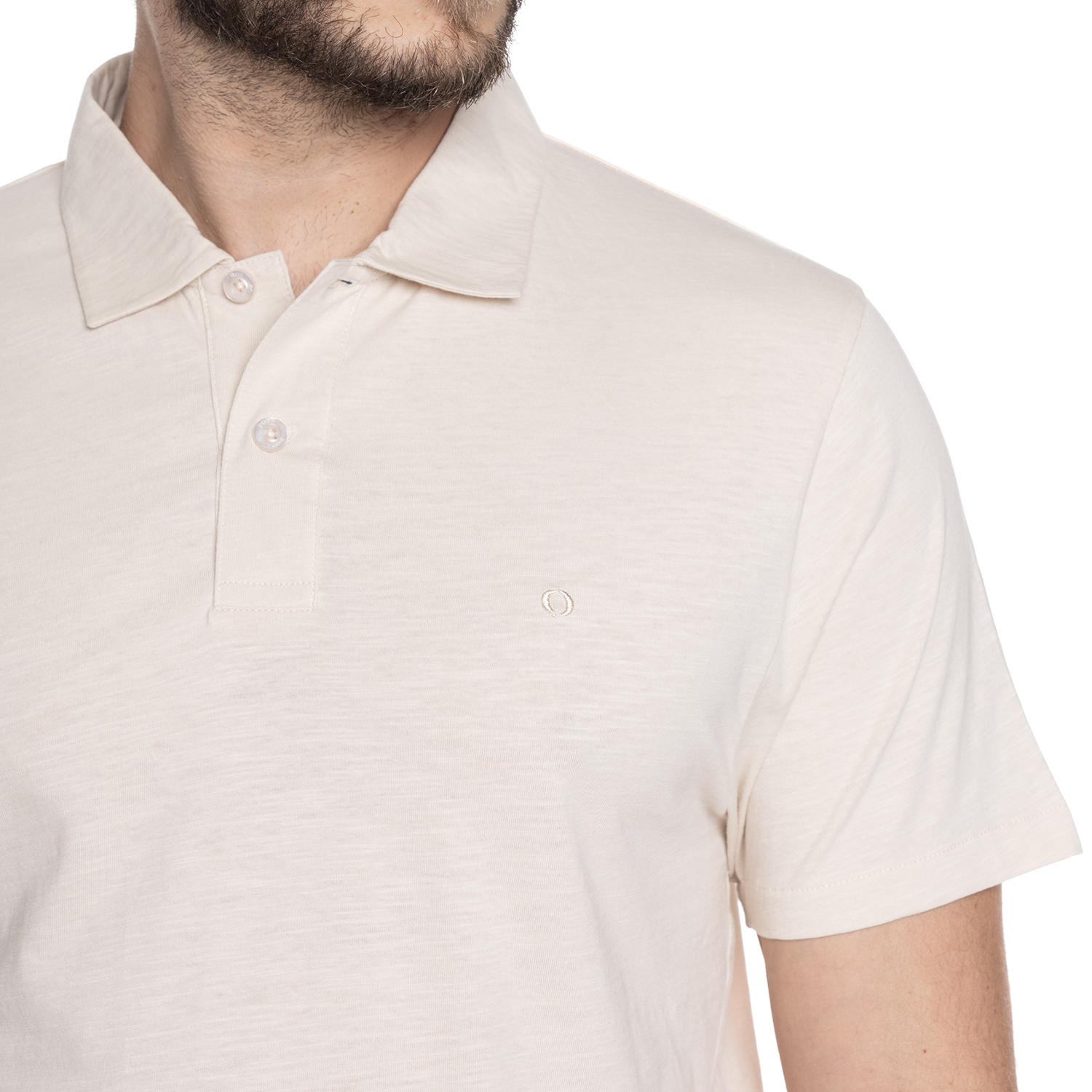 POLERA HOMBRE MANGA CORTA JERSEY PONTEVEDRA | CREMA - 3