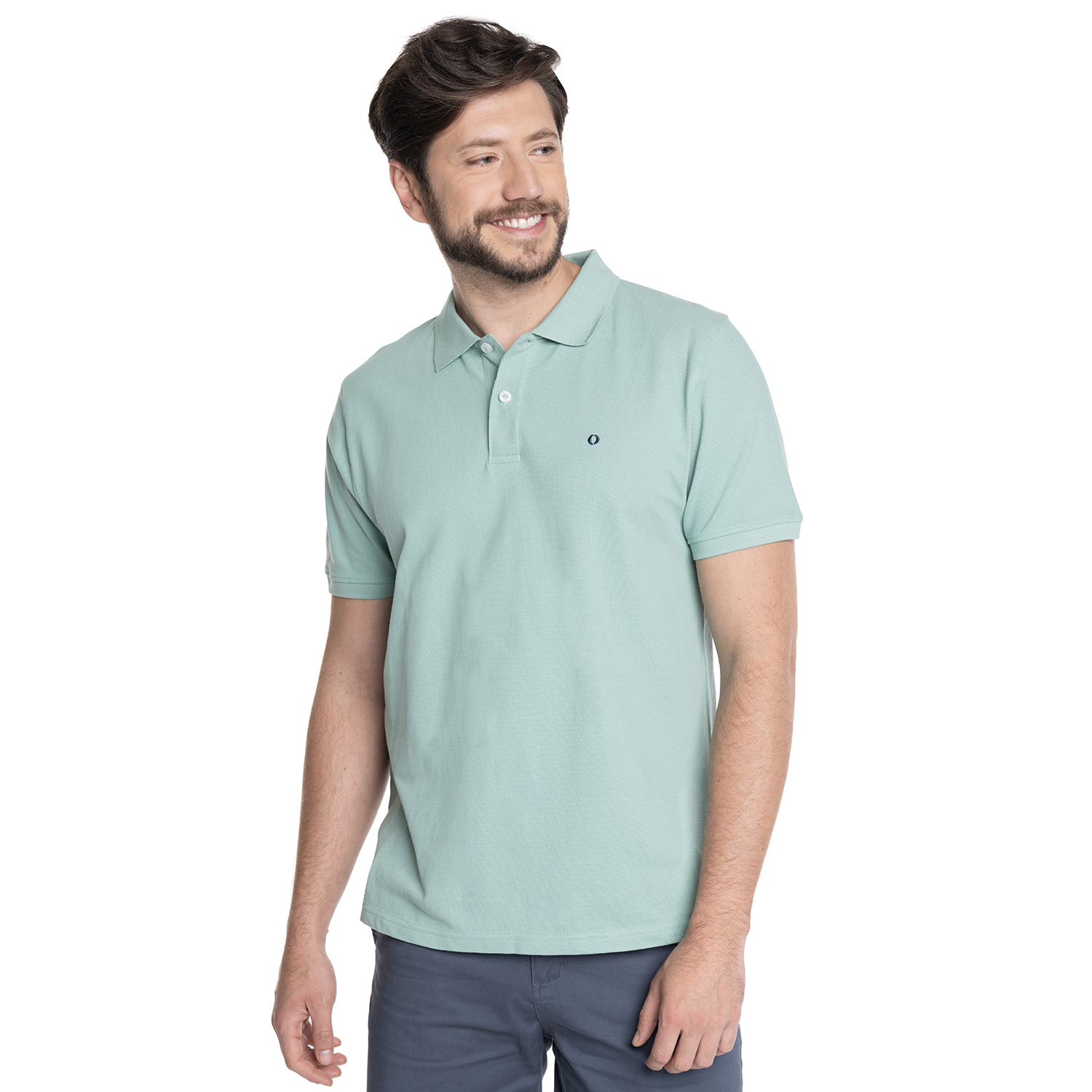 POLERA HOMBRE MANGA CORTA PIQUE CAPRI | TURQUESA - 1