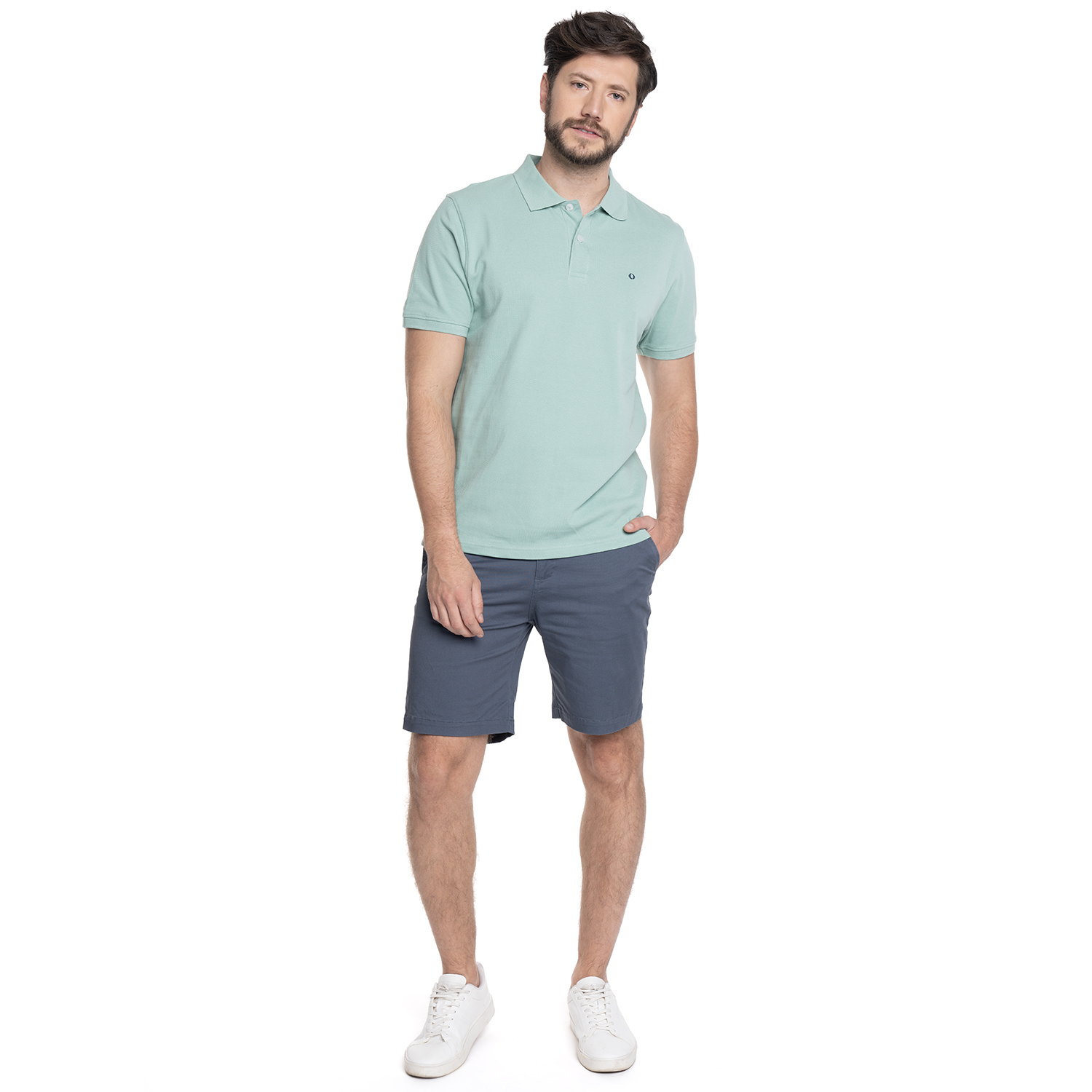 POLERA HOMBRE MANGA CORTA PIQUE CAPRI | TURQUESA - 4