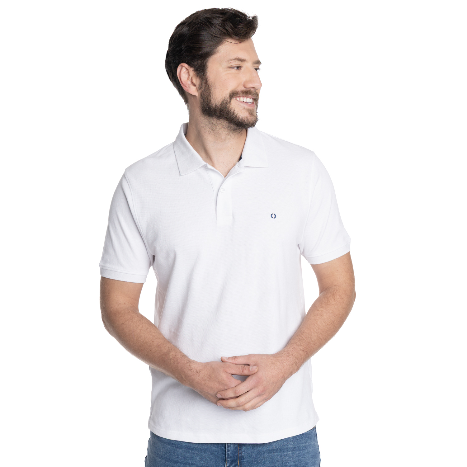 POLERA HOMBRE MANGA CORTA PIQUE CAPRI | BLANCO - 1