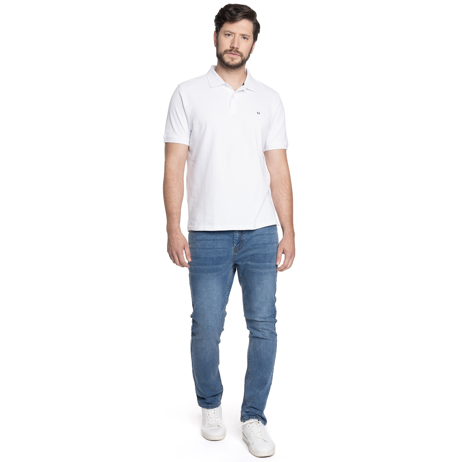 POLERA HOMBRE MANGA CORTA PIQUE CAPRI | BLANCO - 4