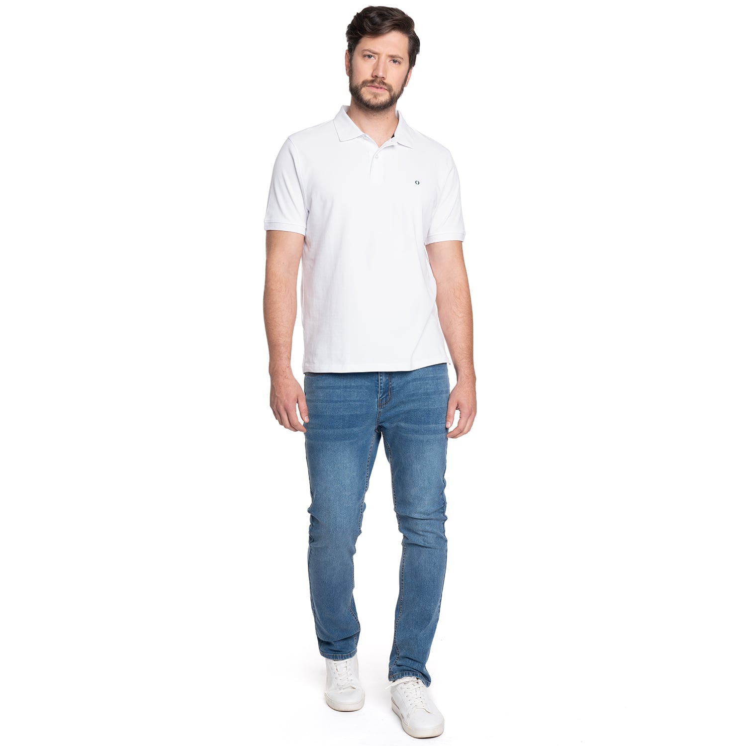 POLERA HOMBRE MANGA CORTA PIQUE CAPRI | BLANCO - 4