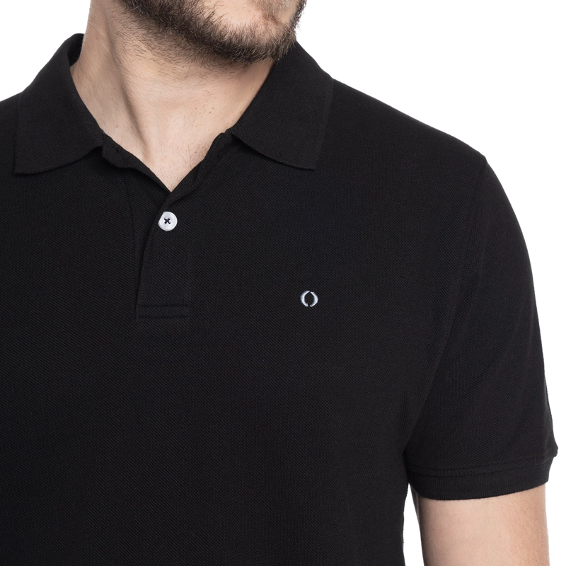 POLERA HOMBRE MANGA CORTA PIQUE CAPRI | NEGRO - 3