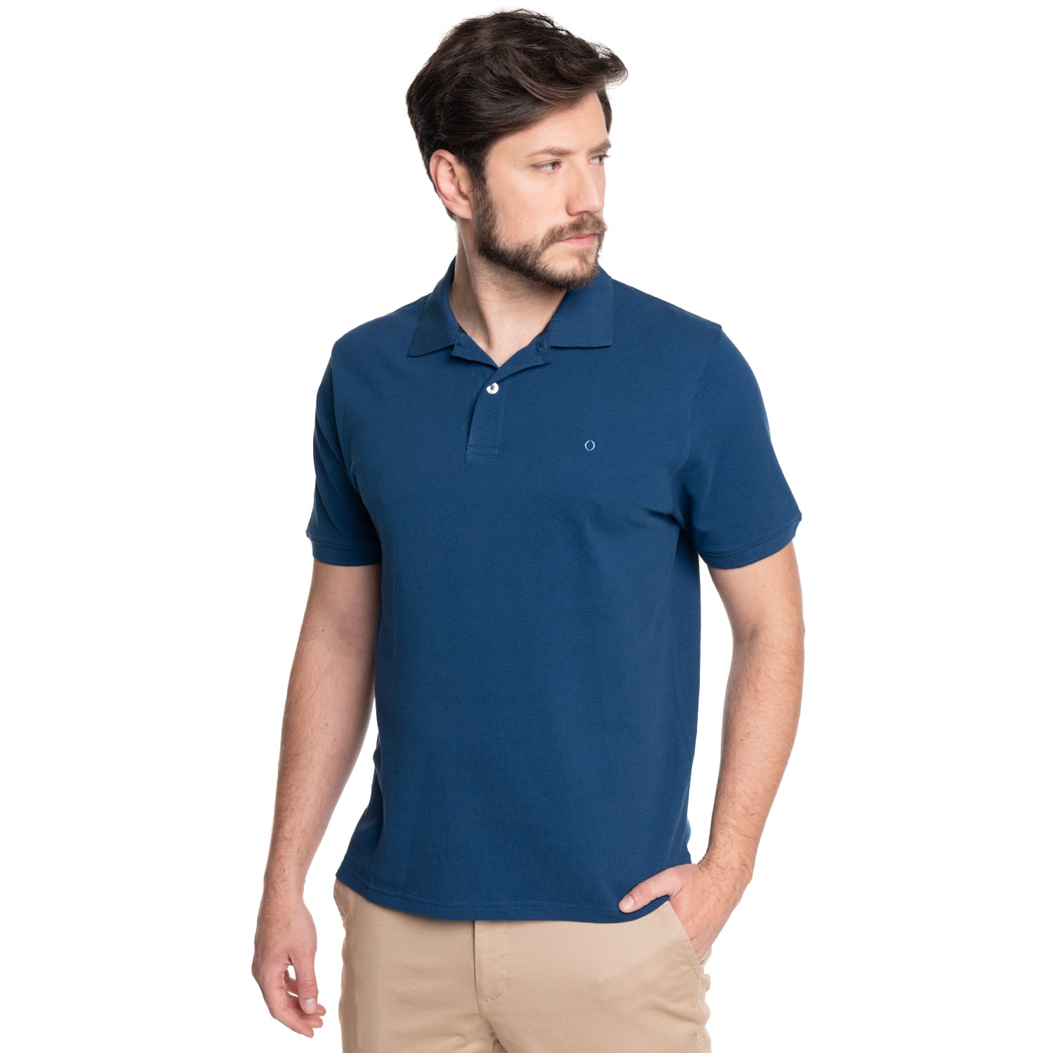 POLERA HOMBRE MANGA CORTA PIQUE CAPRI | AZUL MARINO - 1
