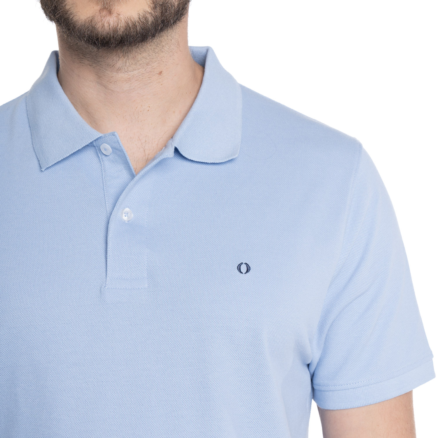 POLERA HOMBRE MANGA CORTA PIQUE CAPRI | CELESTE - 3