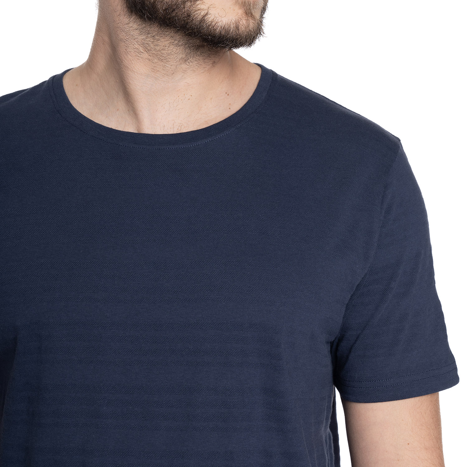POLERA HOMBRE MANGA CORTA TEXTURADO LAREDO | AZUL MARINO - 3