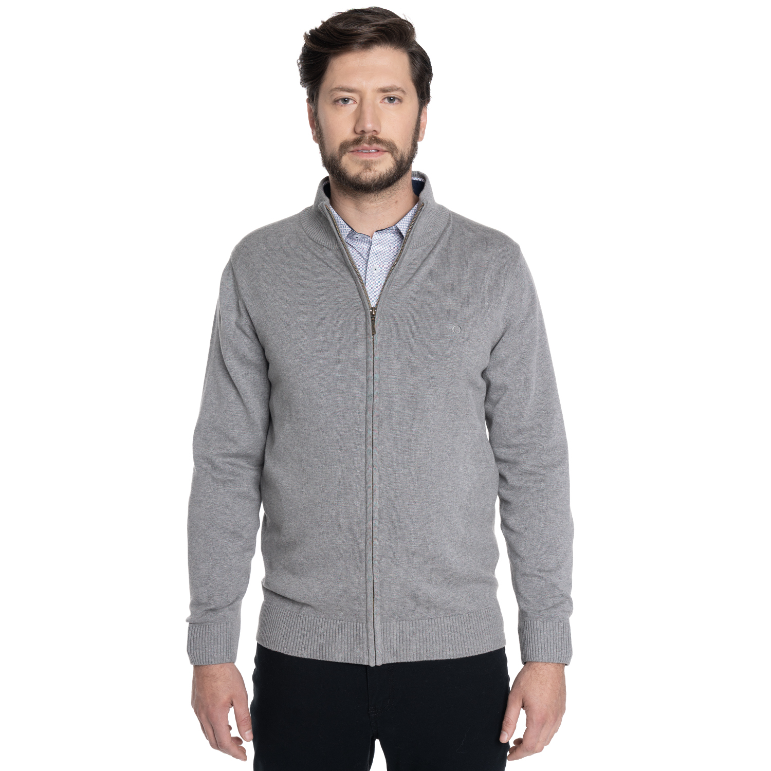 SWEATERS HOMBRE FULL ZIPPER FUENCARRAL | GRAFITO - 1