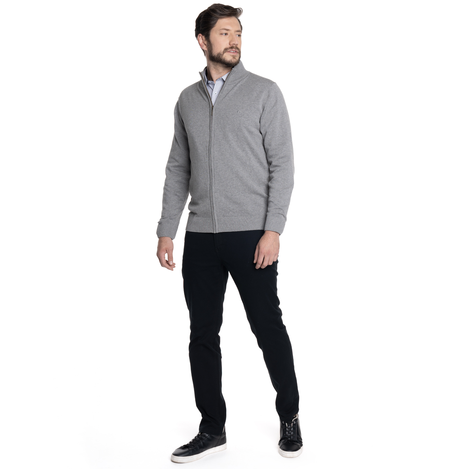 SWEATERS HOMBRE FULL ZIPPER FUENCARRAL | GRAFITO - 4
