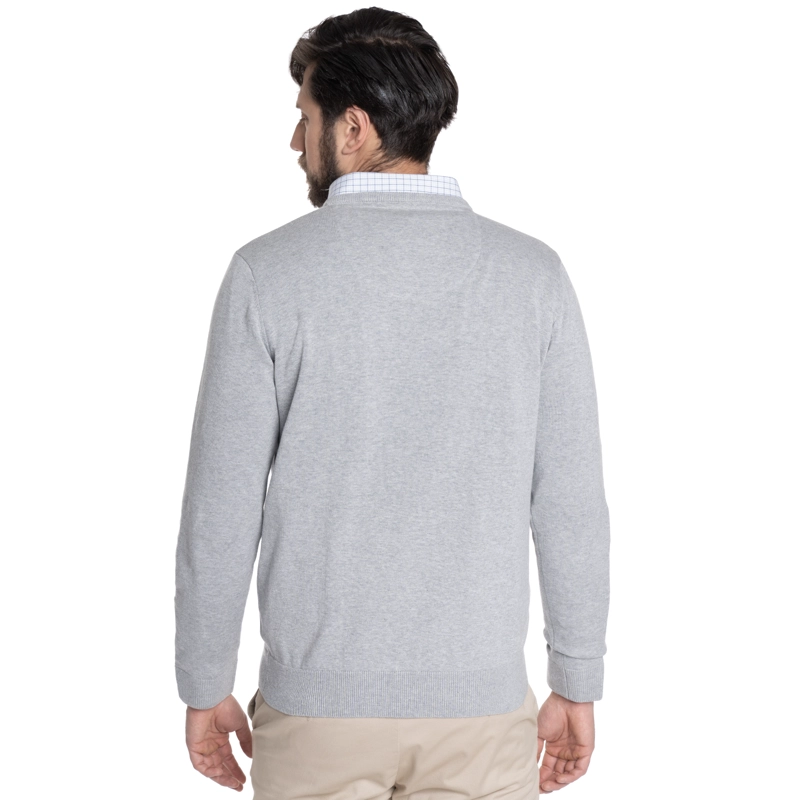 SWEATER HOMBRE CUELLO V VENECIA | GRIS MELANGE - 2
