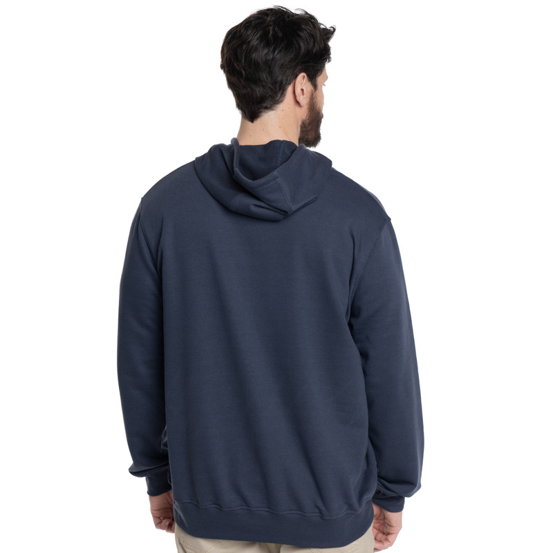 POLERON HOMBRE HOODIE PUÑOS Y CINTURA PRETINA | AZUL MARINO - 2