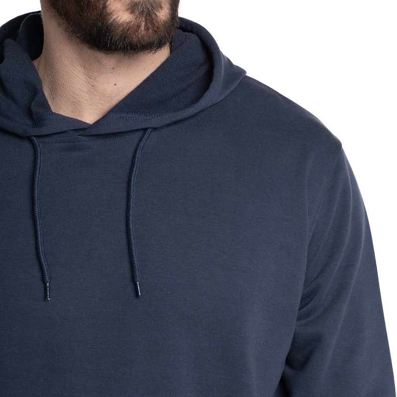 POLERON HOMBRE HOODIE PUÑOS Y CINTURA PRETINA | AZUL MARINO - 3